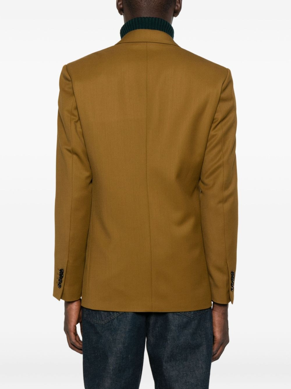 double-breasted peak-lapel blazer - 4