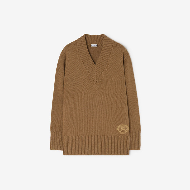 Wool Cashmere V-neck Sweater 1