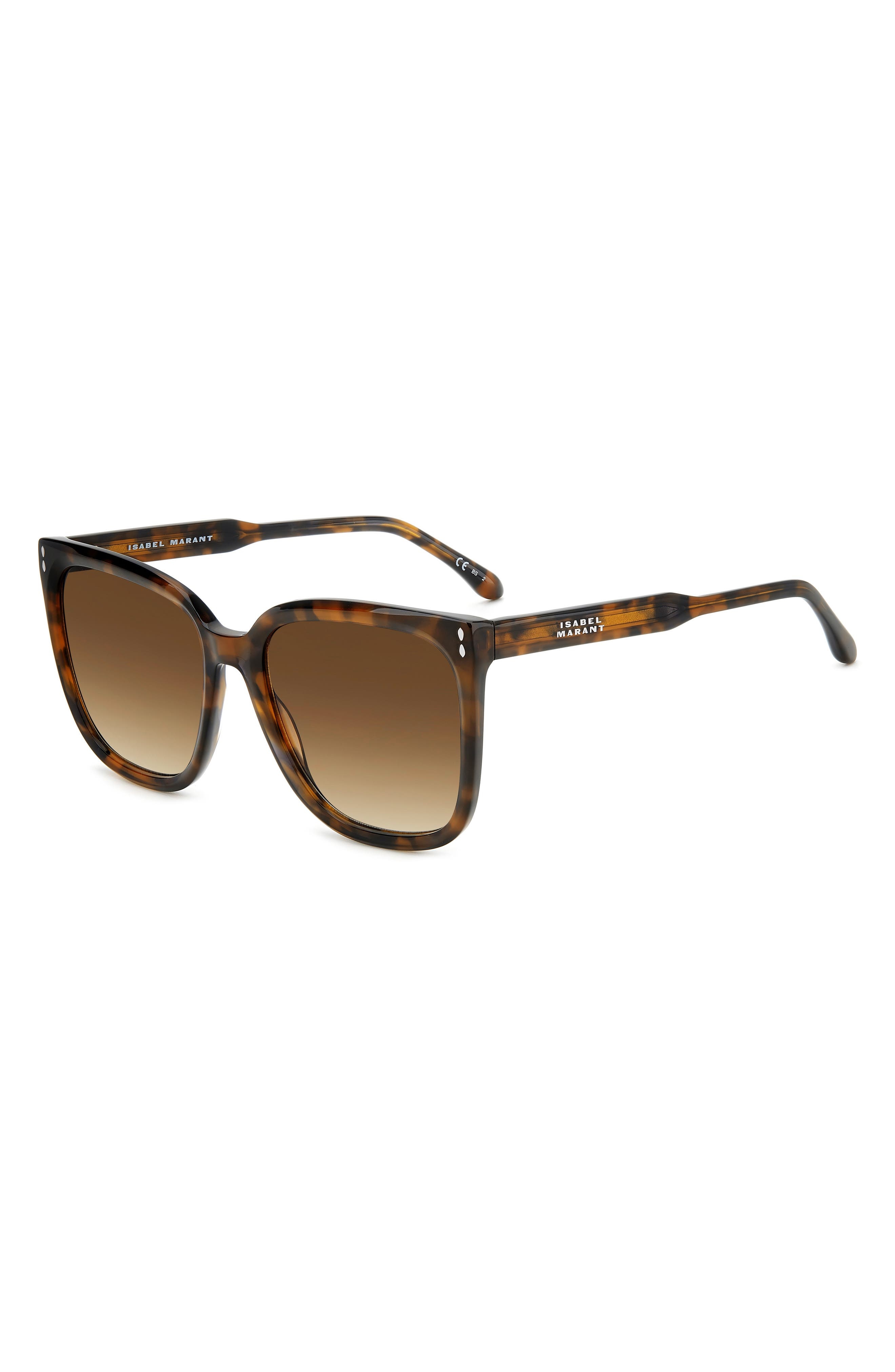Isabel Marant In Love 57mm Gradient Square Sunglasses in Havana/Brown Gradient at Nordstrom - 2