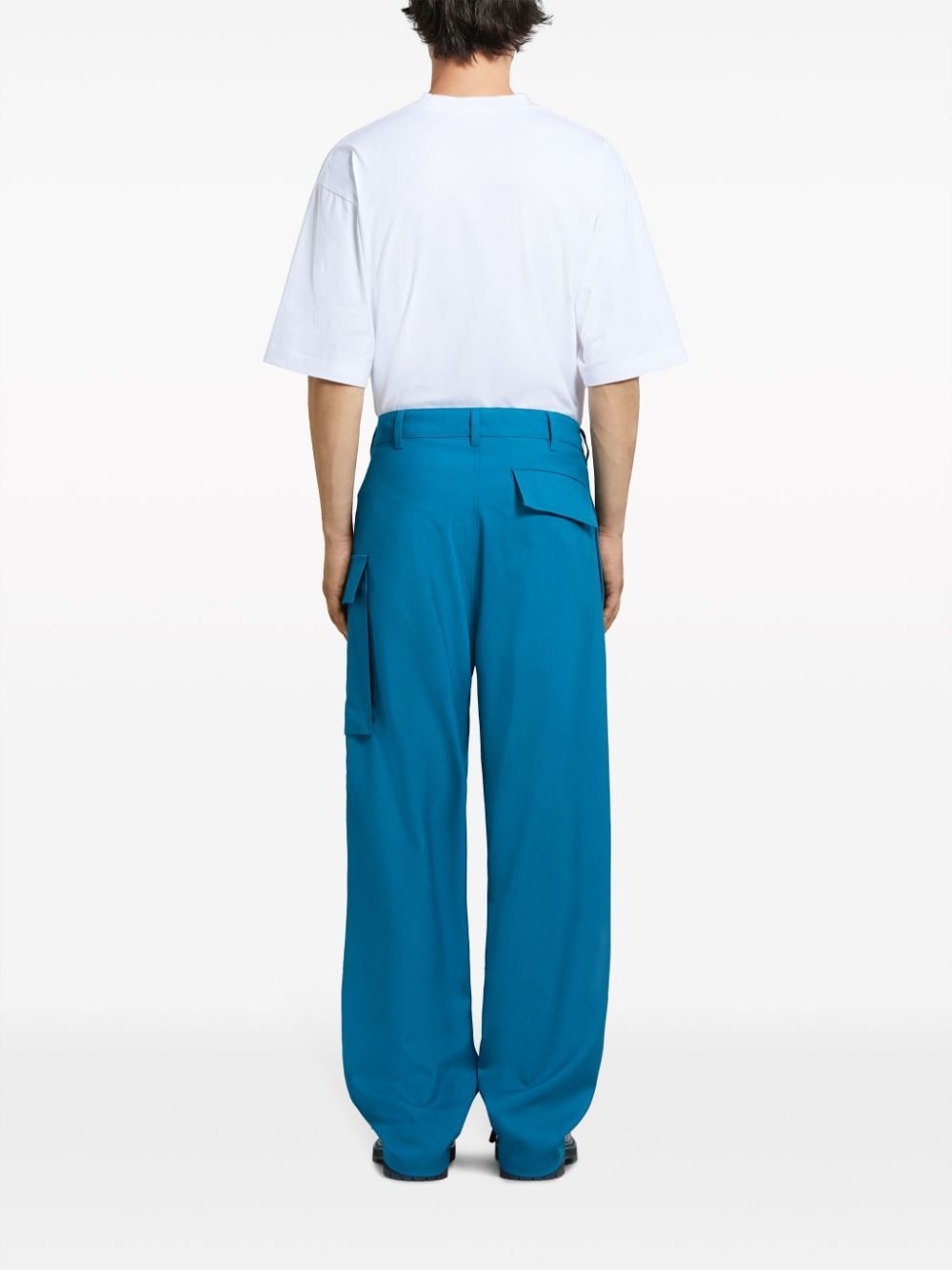 cargo-pocket straight-leg trousers - 4