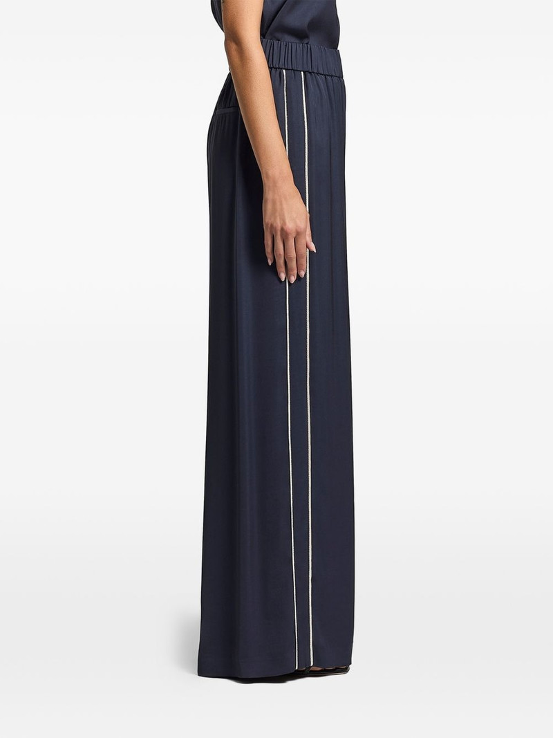 stripe-detail satin trousers 2