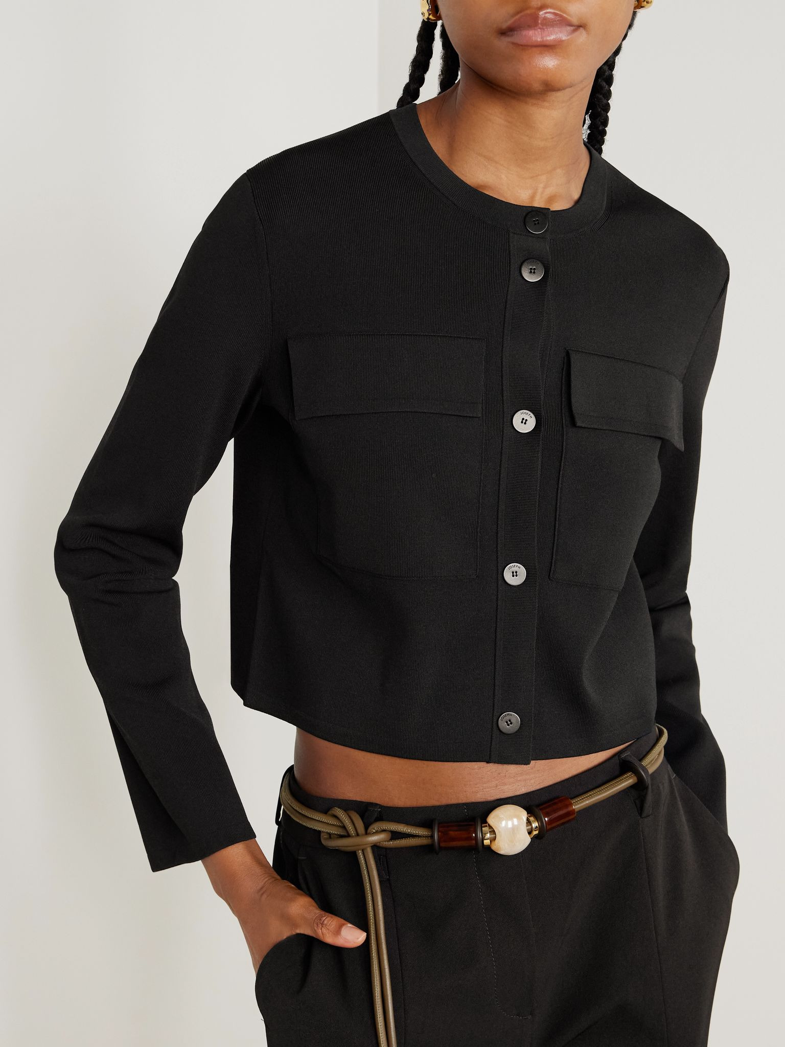 Stretch-knit jacket Black - 3