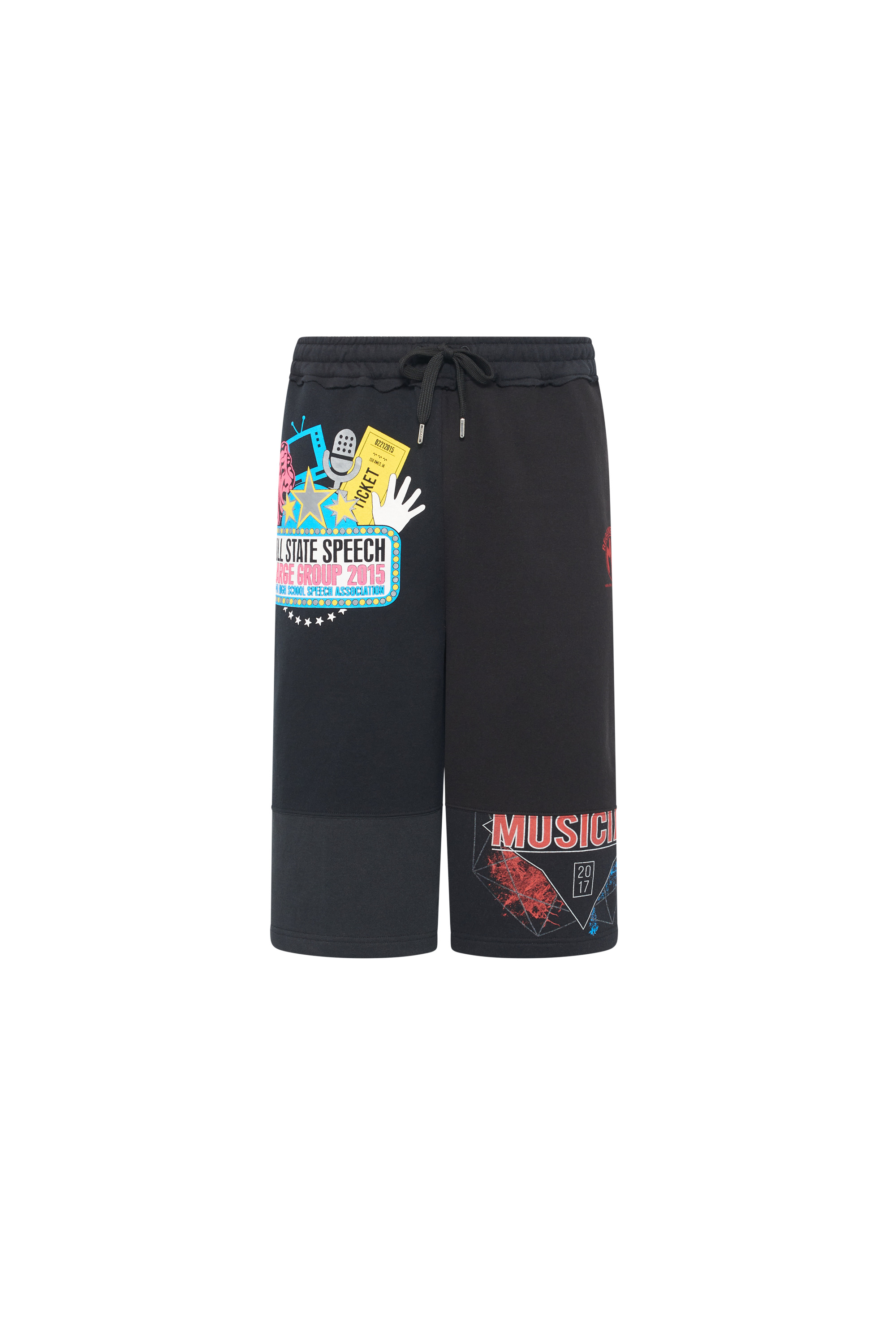 Regenerated Graphic Sweatshirts Drawstring Shorts - 12
