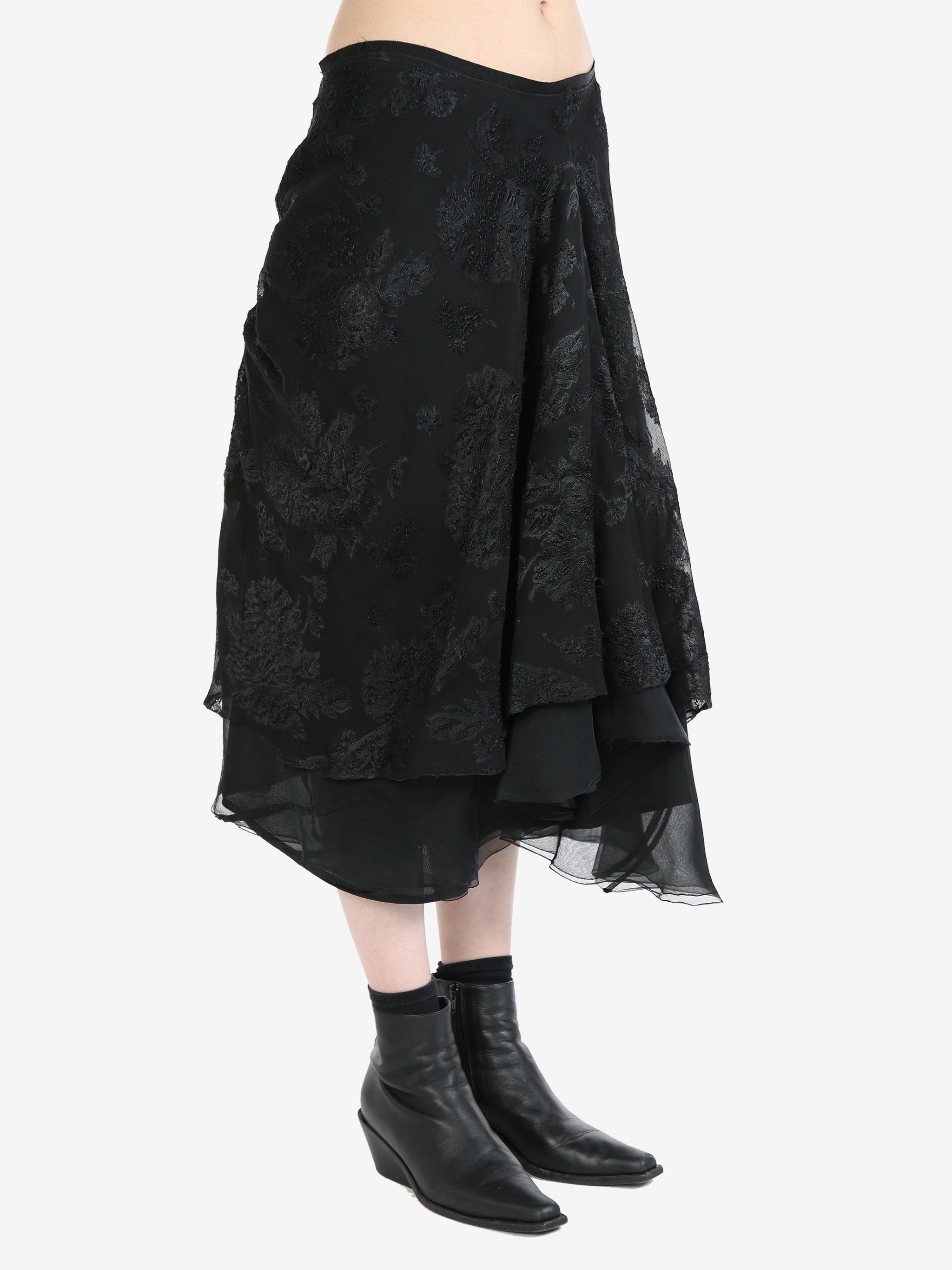 MARC LE BIHAN Women Plis Dos Fleurs Skirt - 2