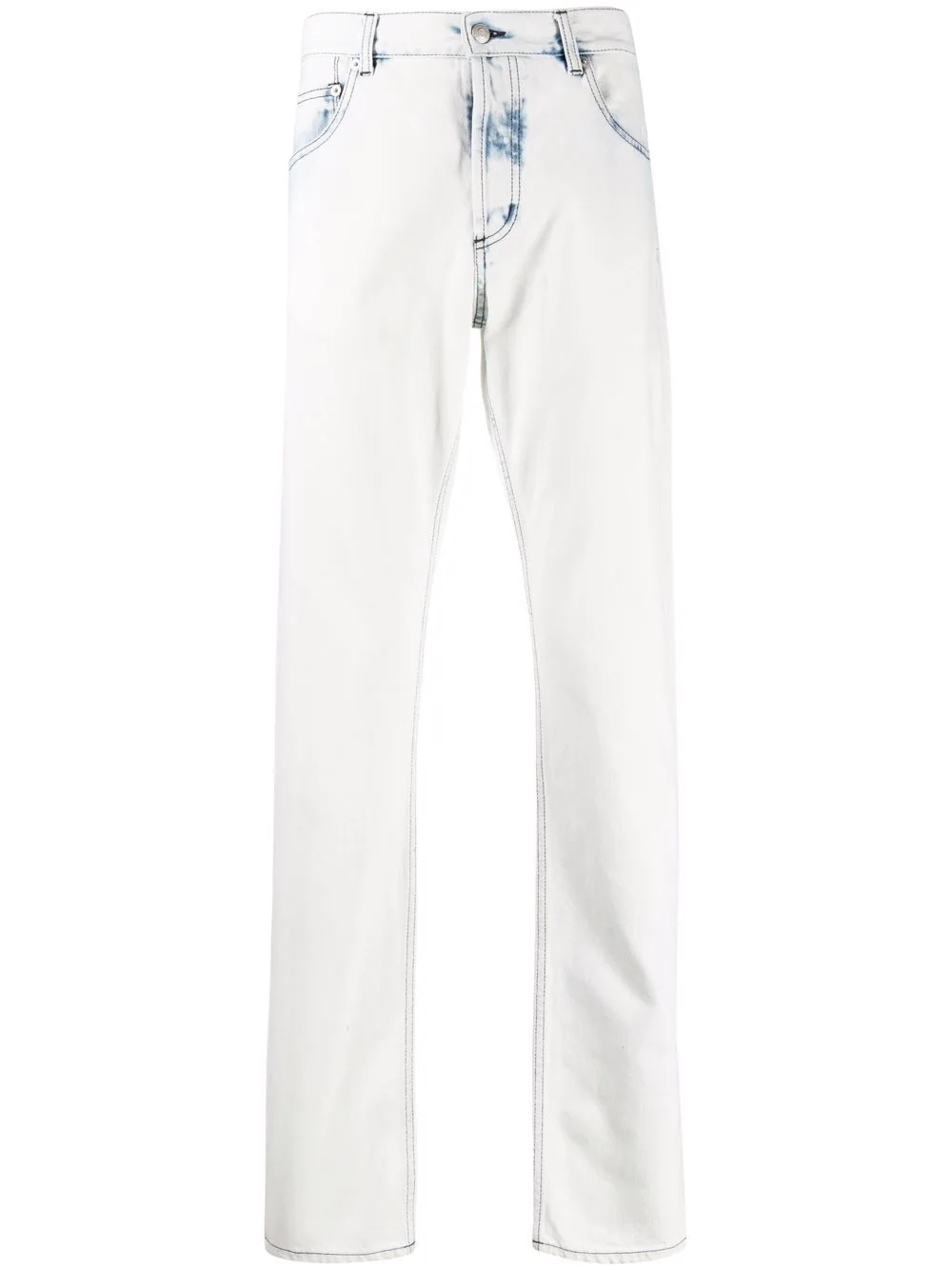 acid wash straight leg jeans - 1