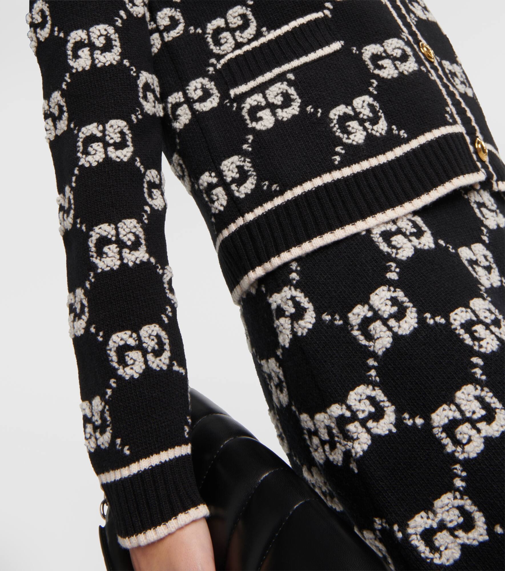 GG jacquard wool bouclé cardigan - 5