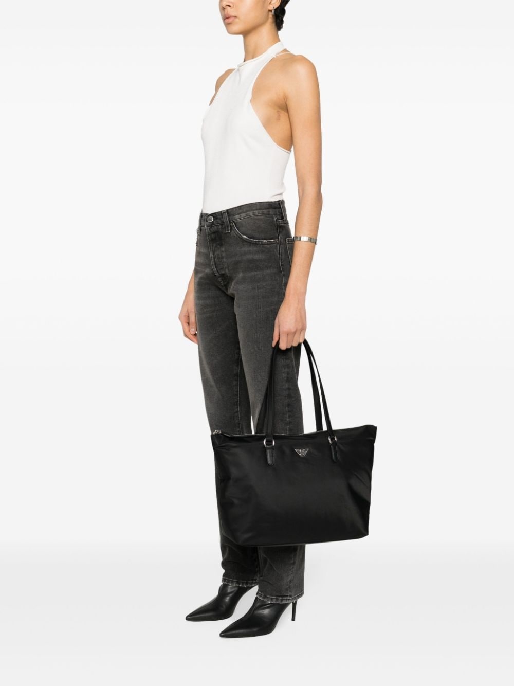 logo-plaque tote bag - 2