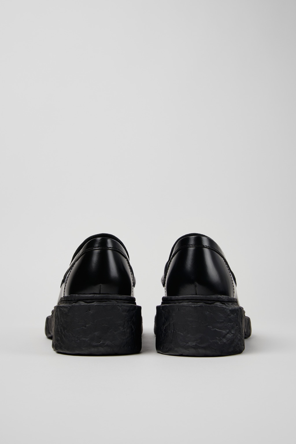 Black Leather Loafers - 3