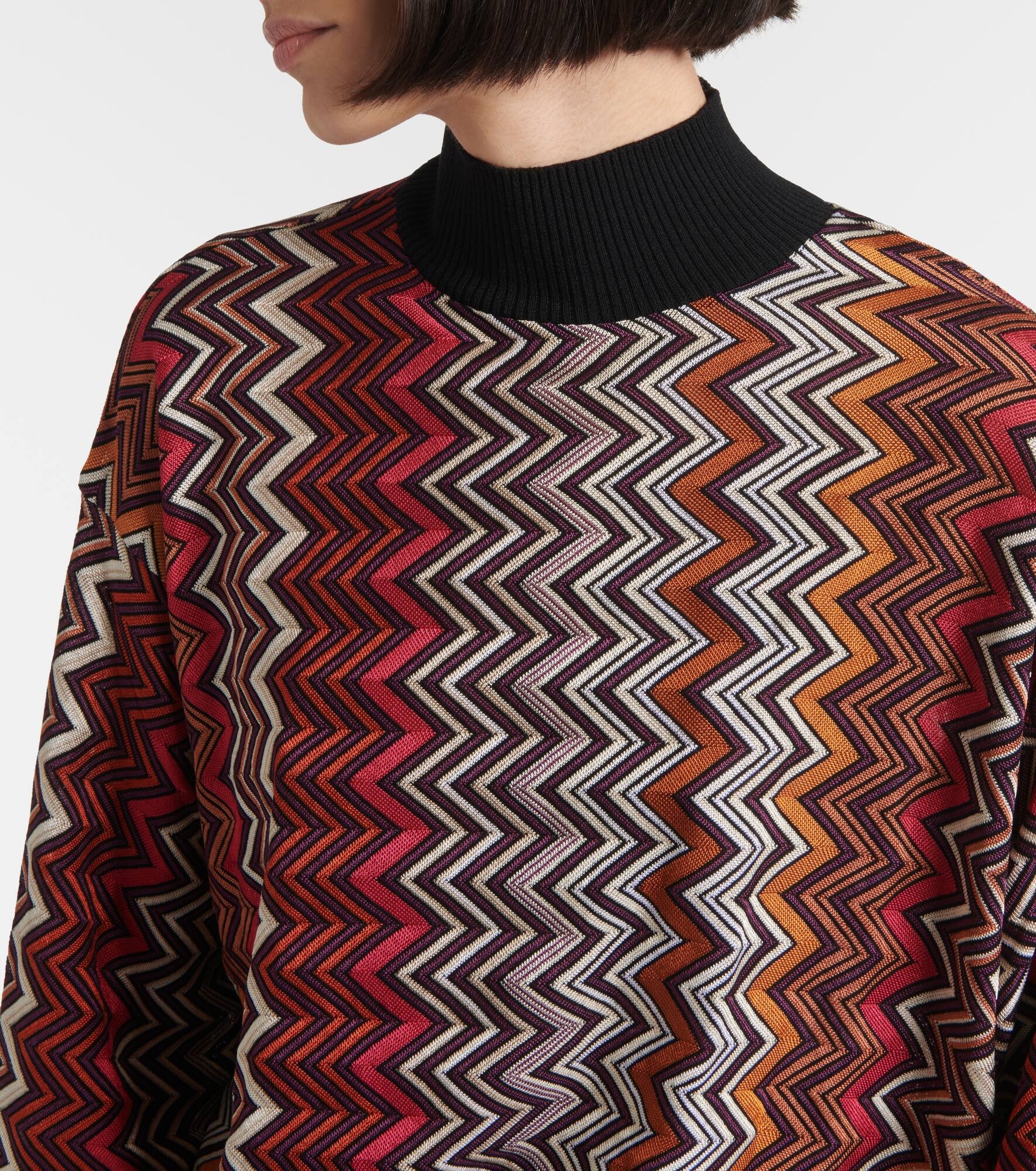 Zigzag turtleneck sweater - 4