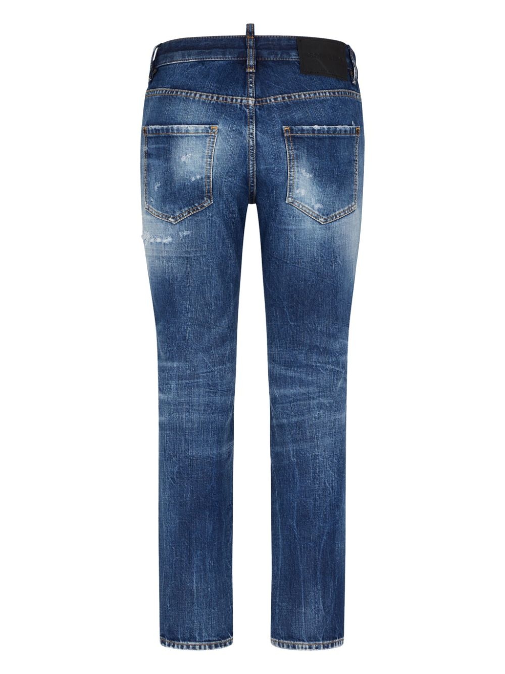 Boston logo-patch cropped jeans - 2