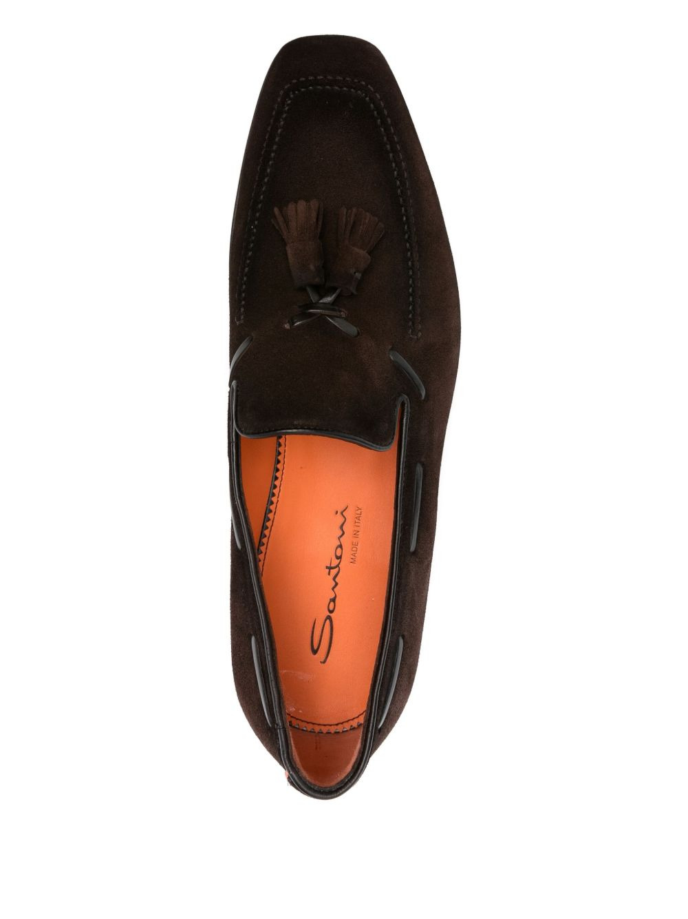 tassel-detail suede boat shoes - 4