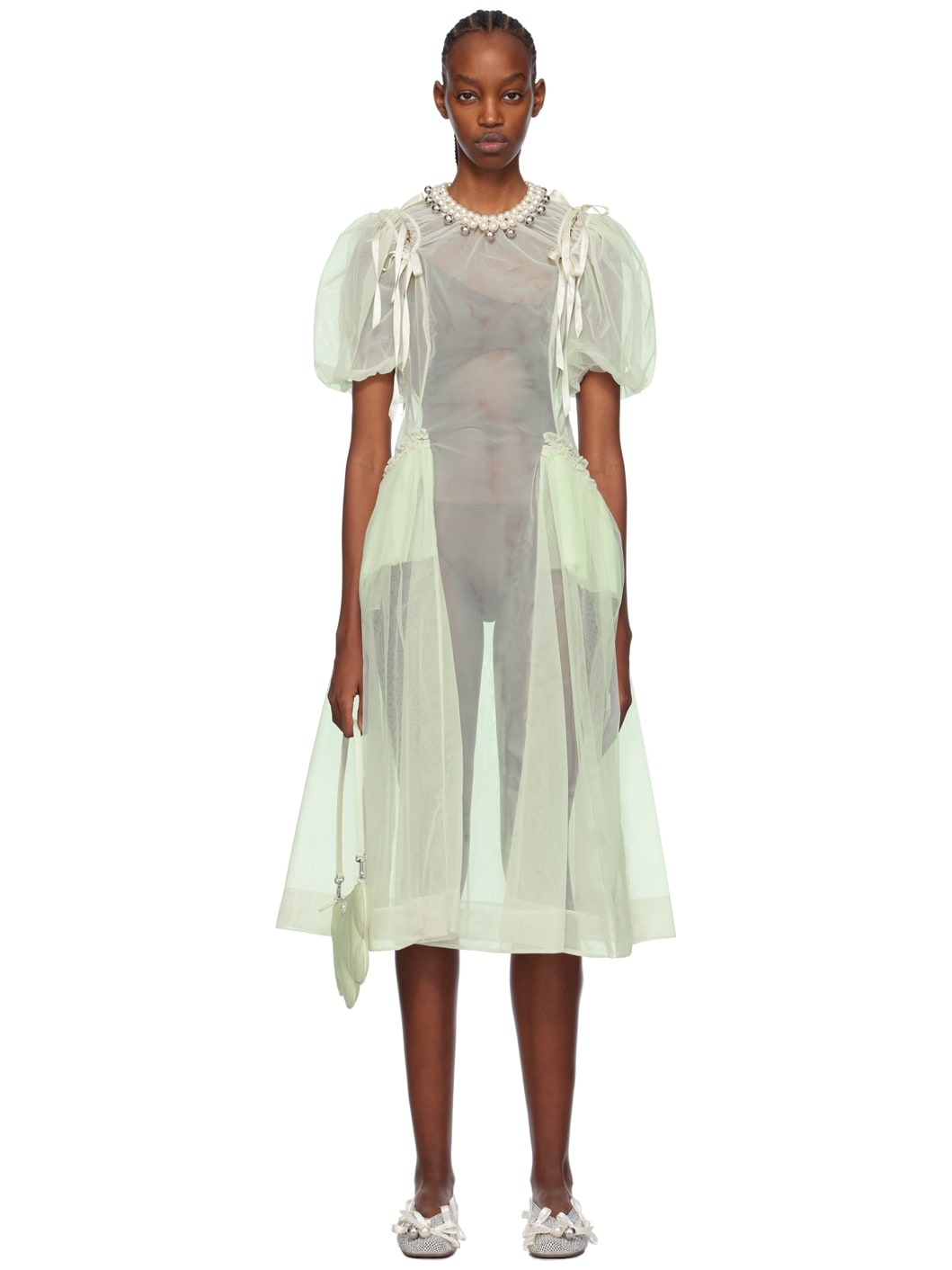 Green Bite Midi Dress - 1