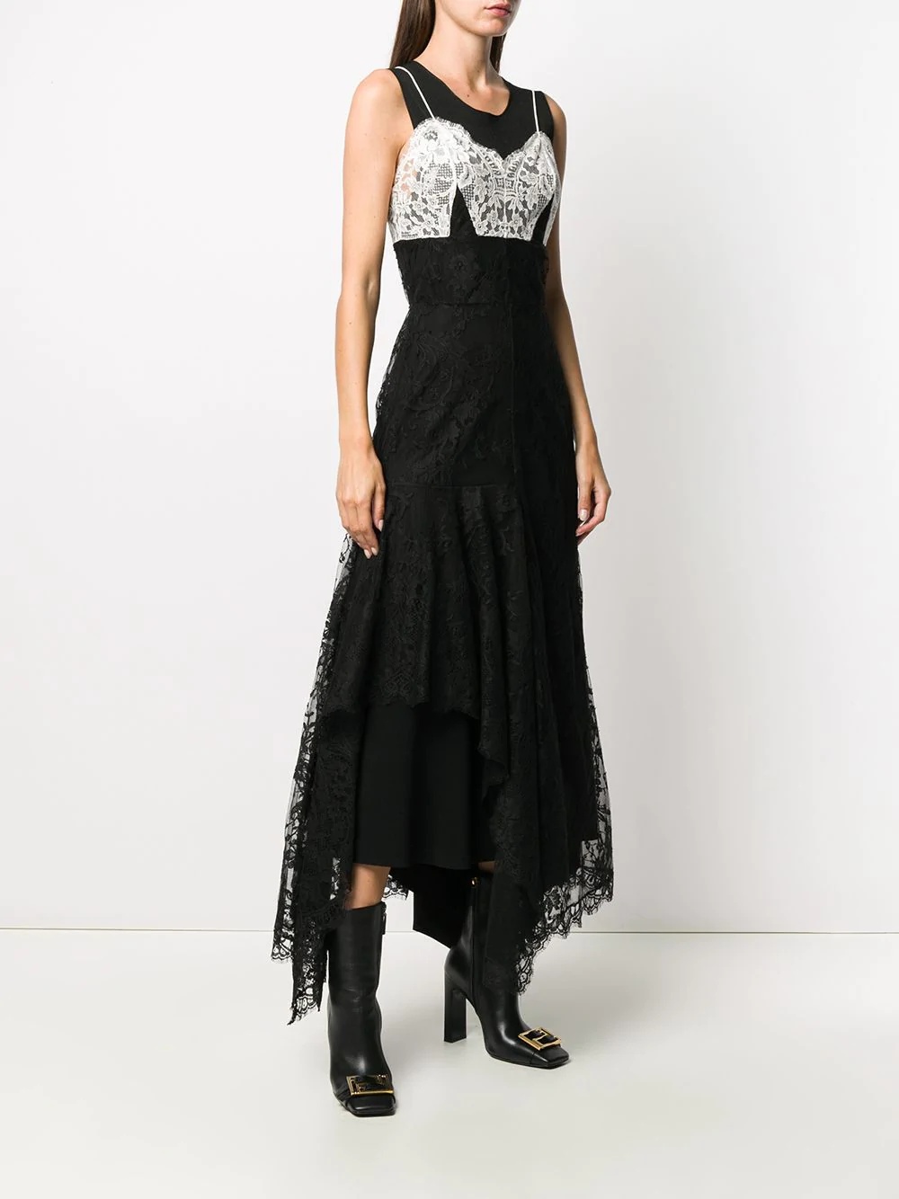 panelled lace dress - 3