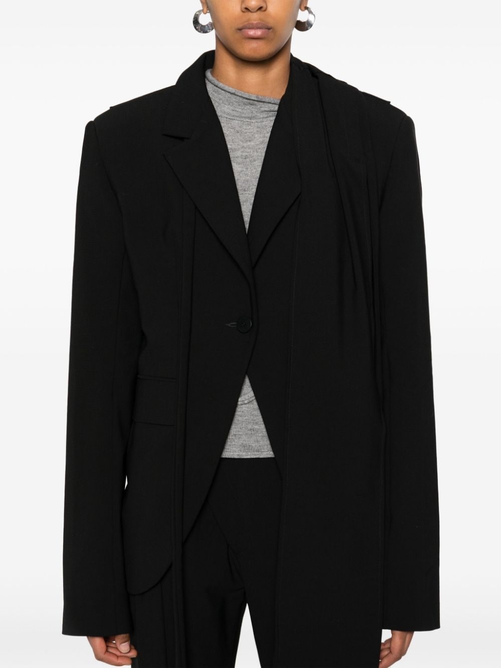 open-back blazer - 5