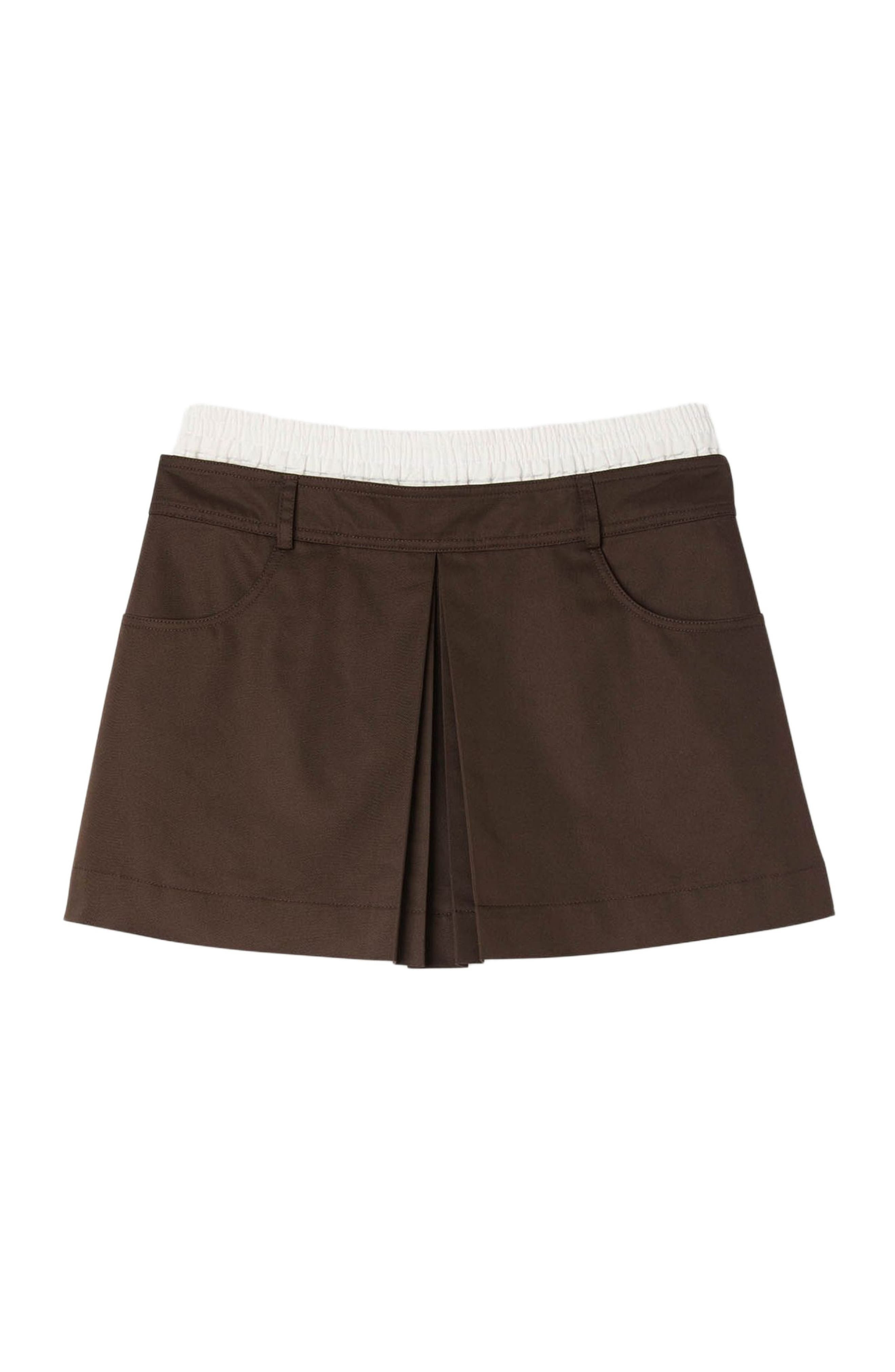 SANDRO Drawstring pleated skort in Brown at Nordstrom - 5