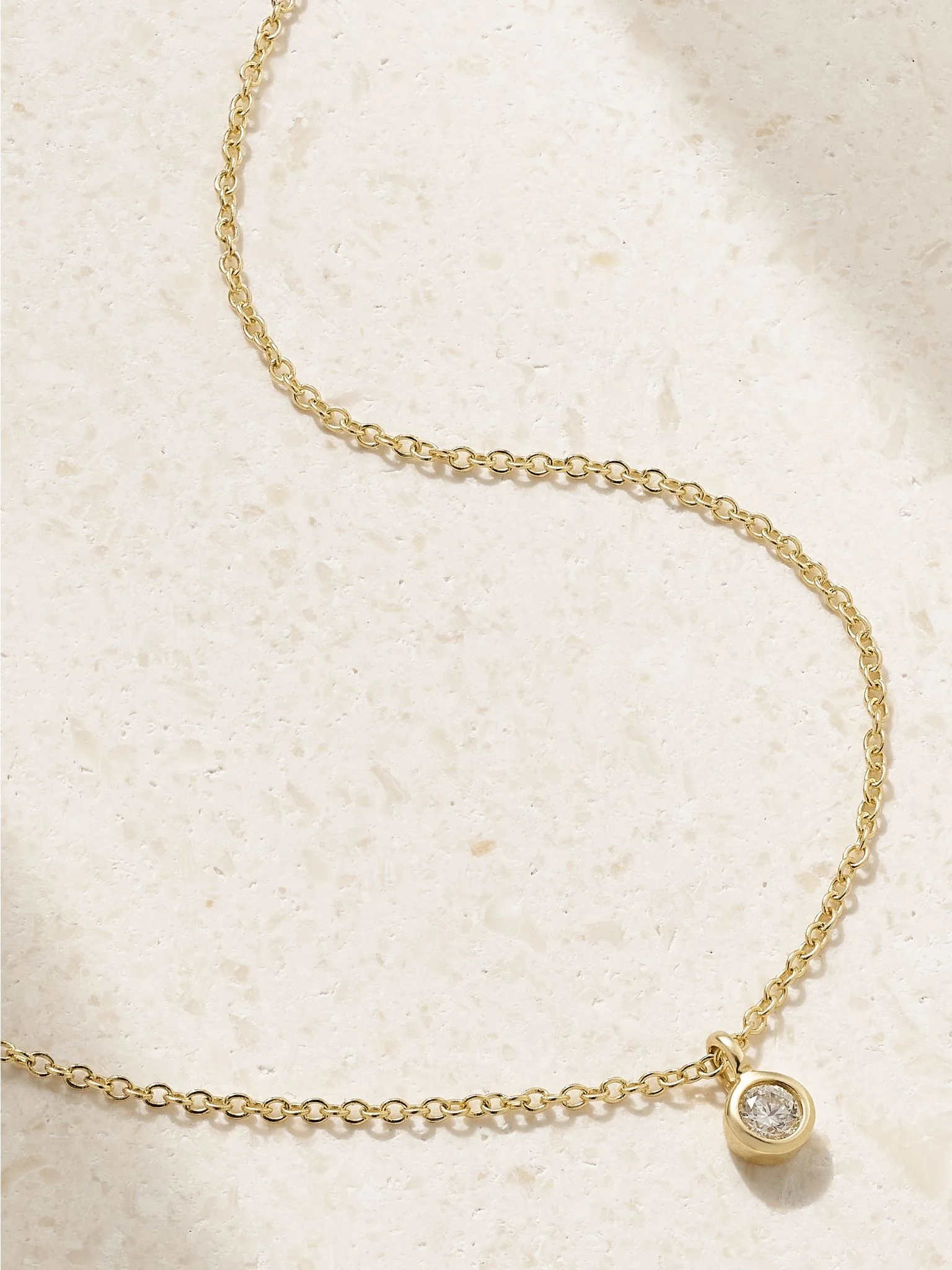 Essential 14-karat gold diamond necklace Gold - 1