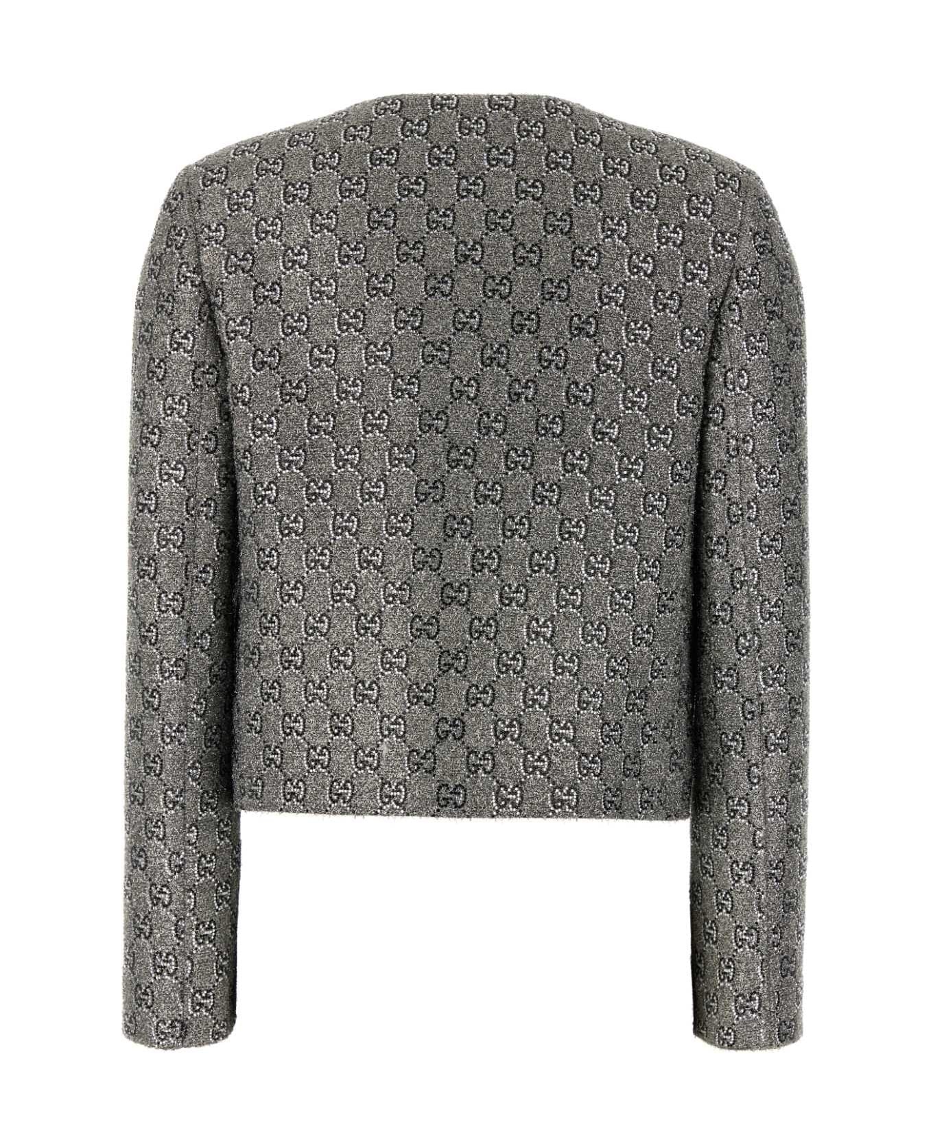Embellished Tweed Blazer - 2