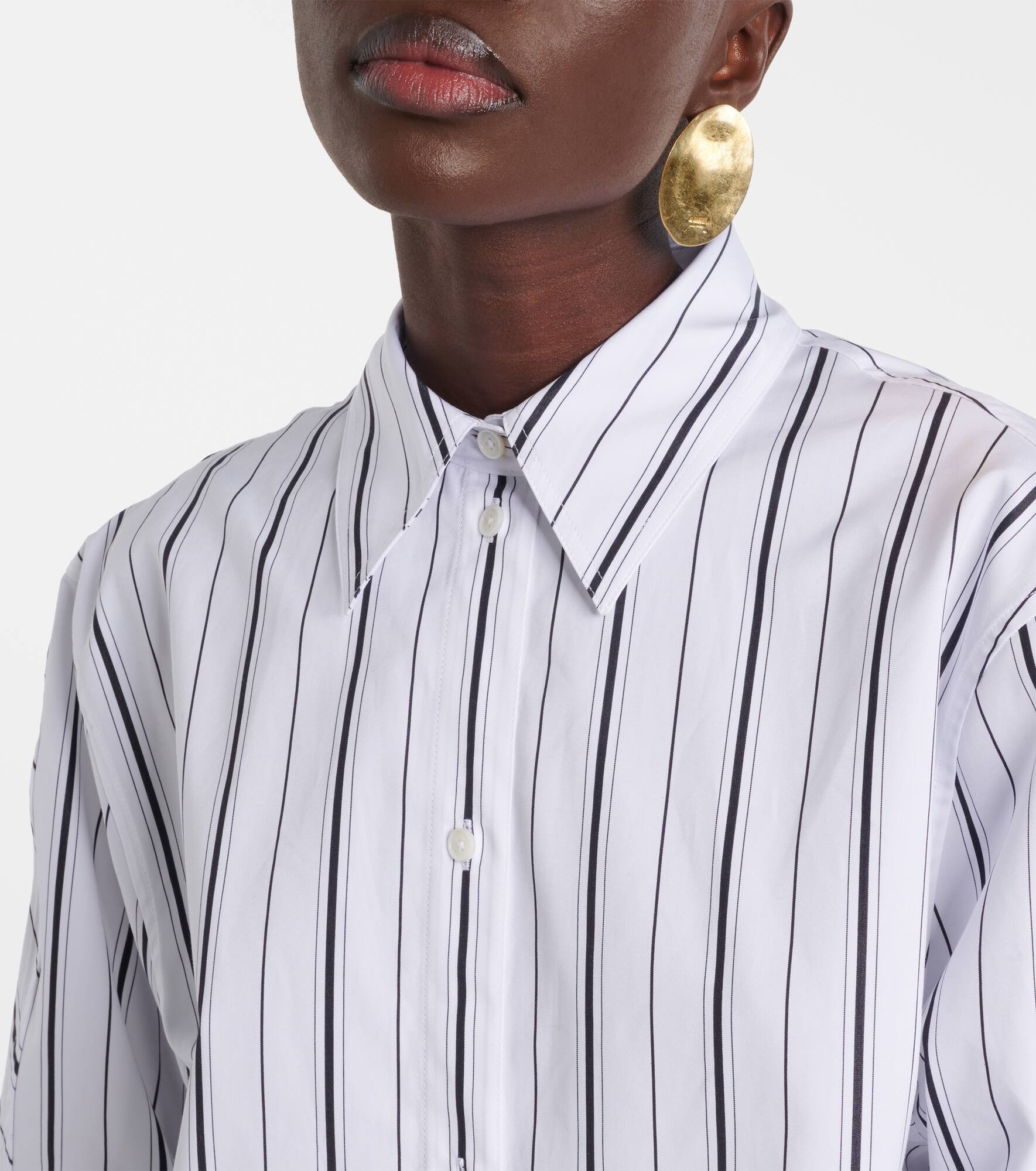 Striped cotton poplin shirt - 4