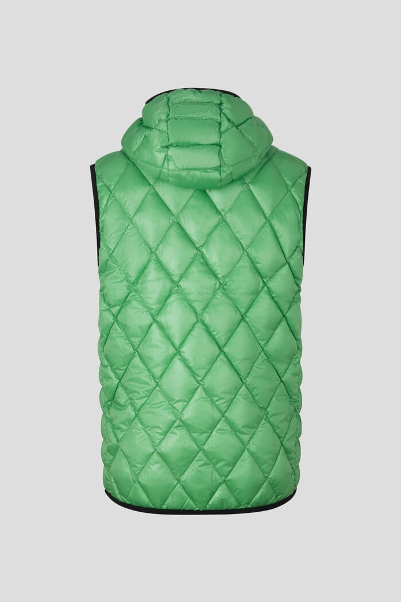 Ares Lightweight down waistcoat in Green 8