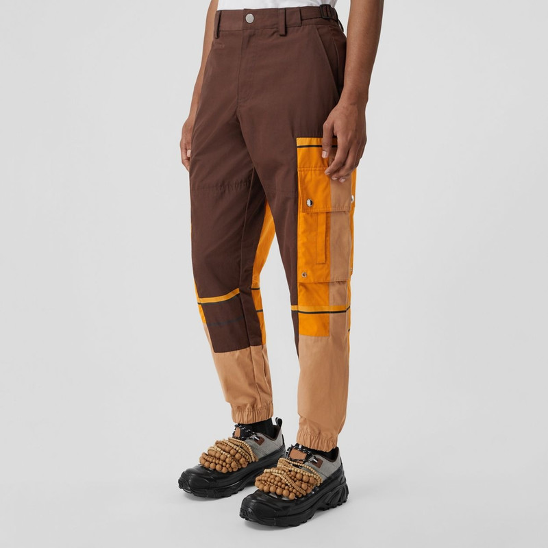 Colour Block Technical Cotton Cargo Trousers 5