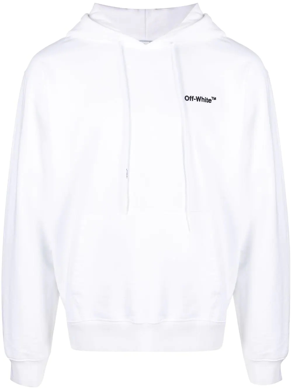 logo-embroidered cotton hoodie - 1