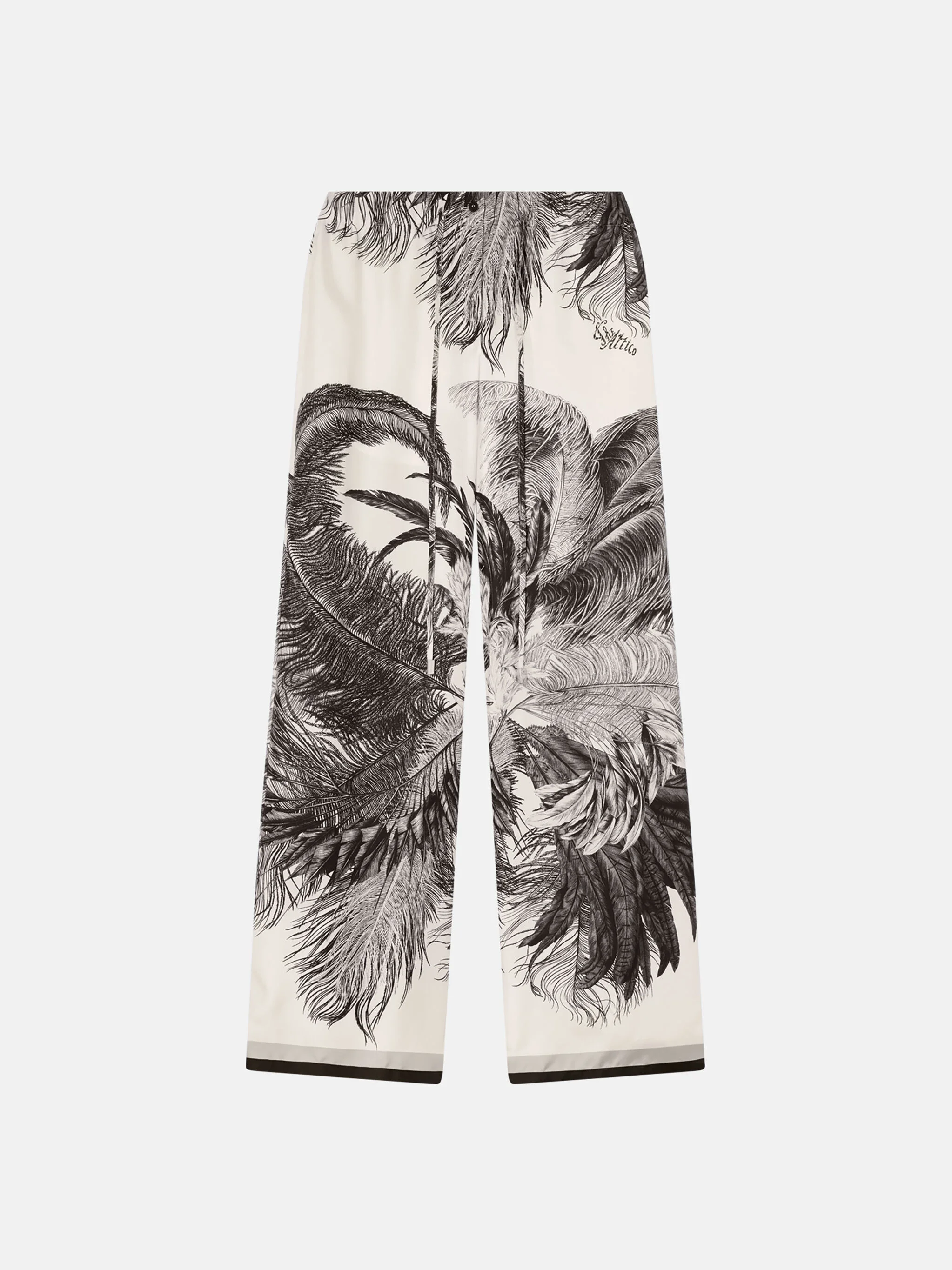 WHITE AND BLACK LONG PANT - 1