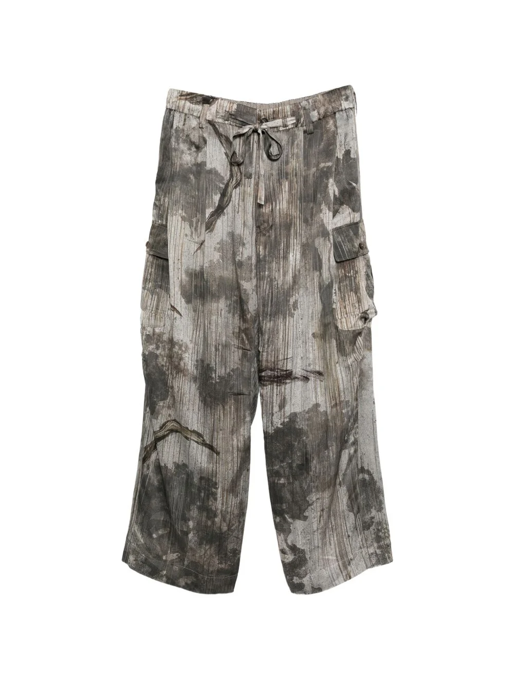 brushed-effect trousers - 1
