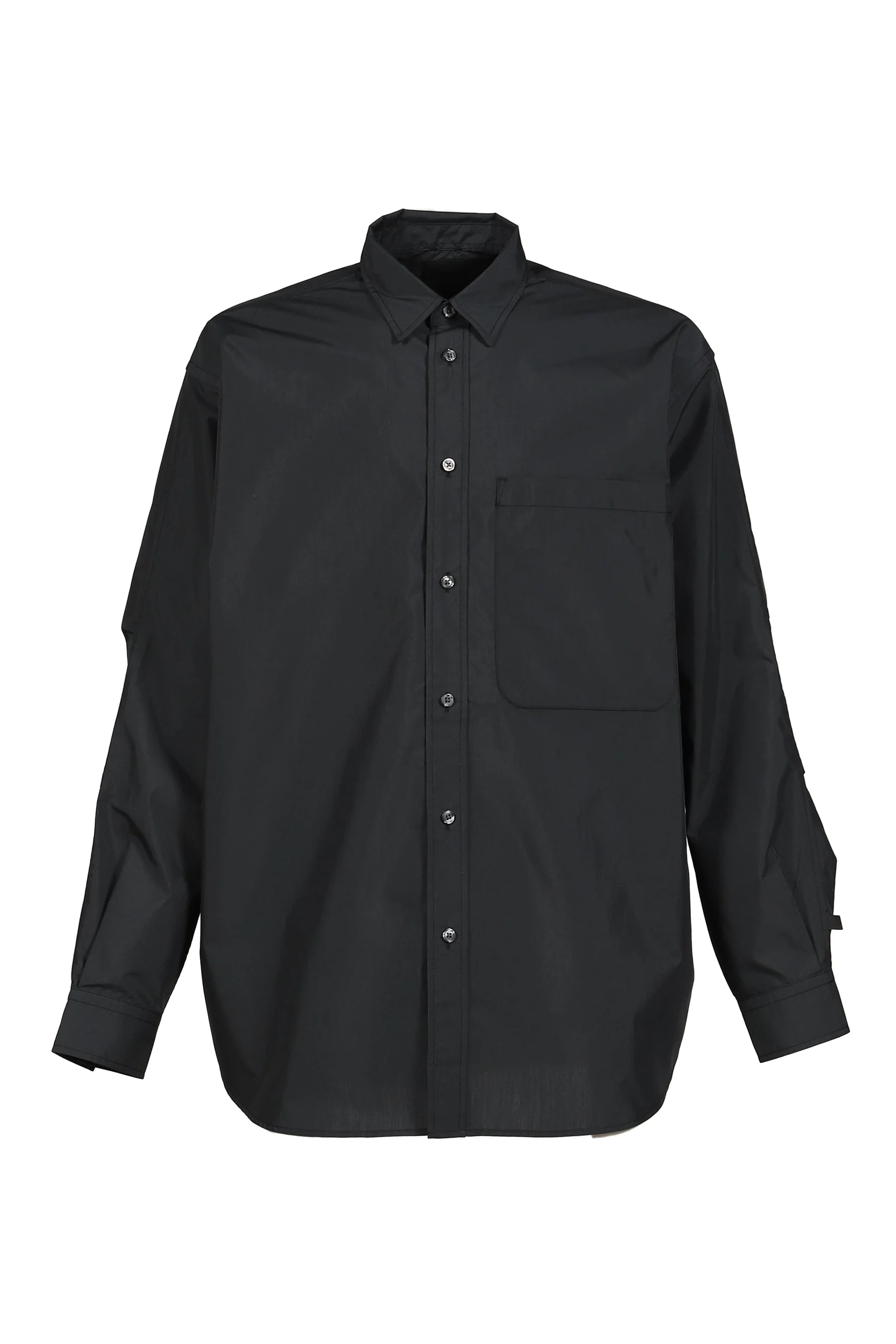 TECH REGULAR COLLAR SHIRT L/S SOLID / INK BLK - 1