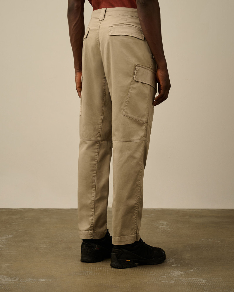 Stretch Sateen Loose Cargo Pants 4