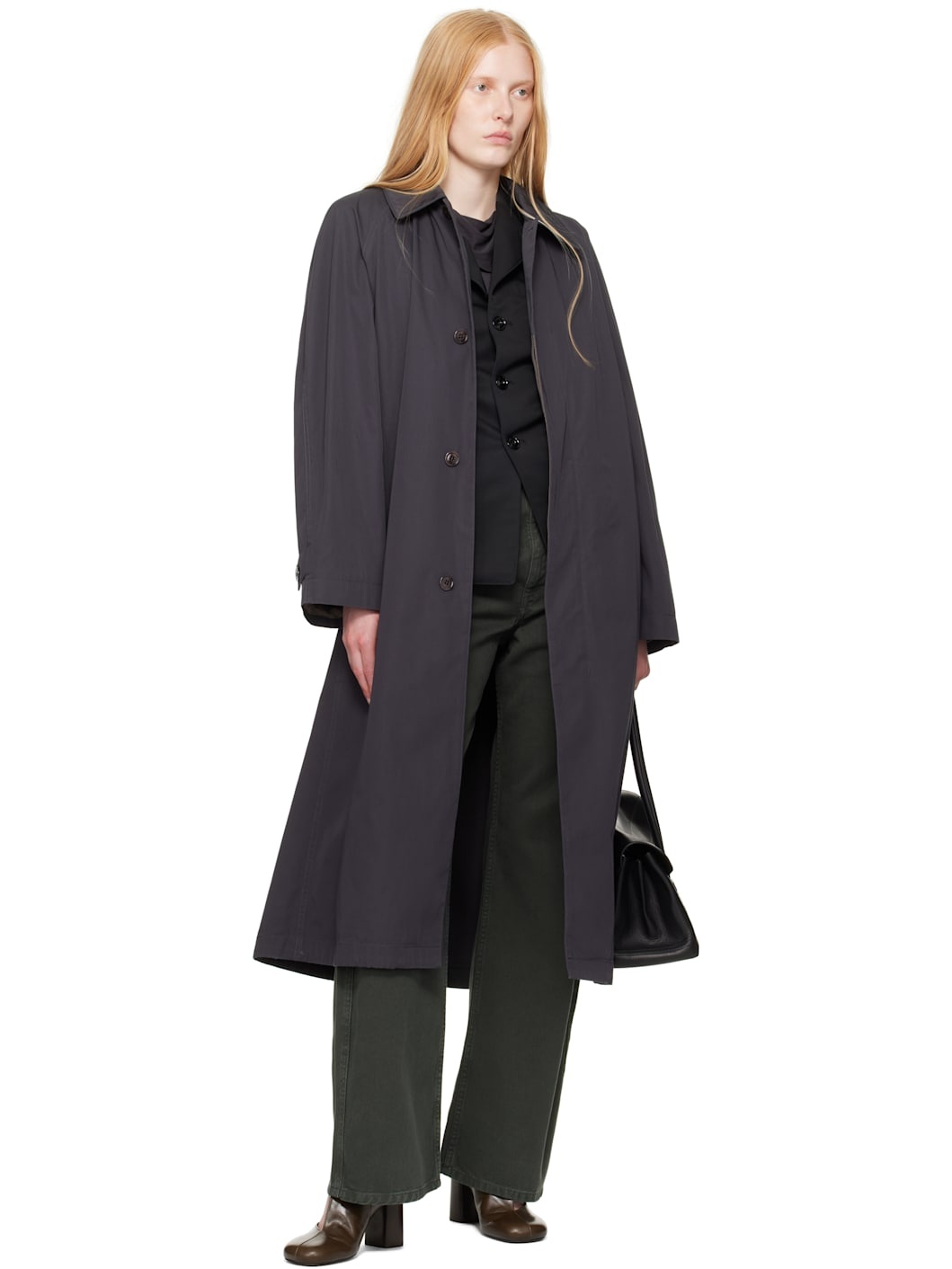 Gray Compact Cotton Twill Overcoat - 4