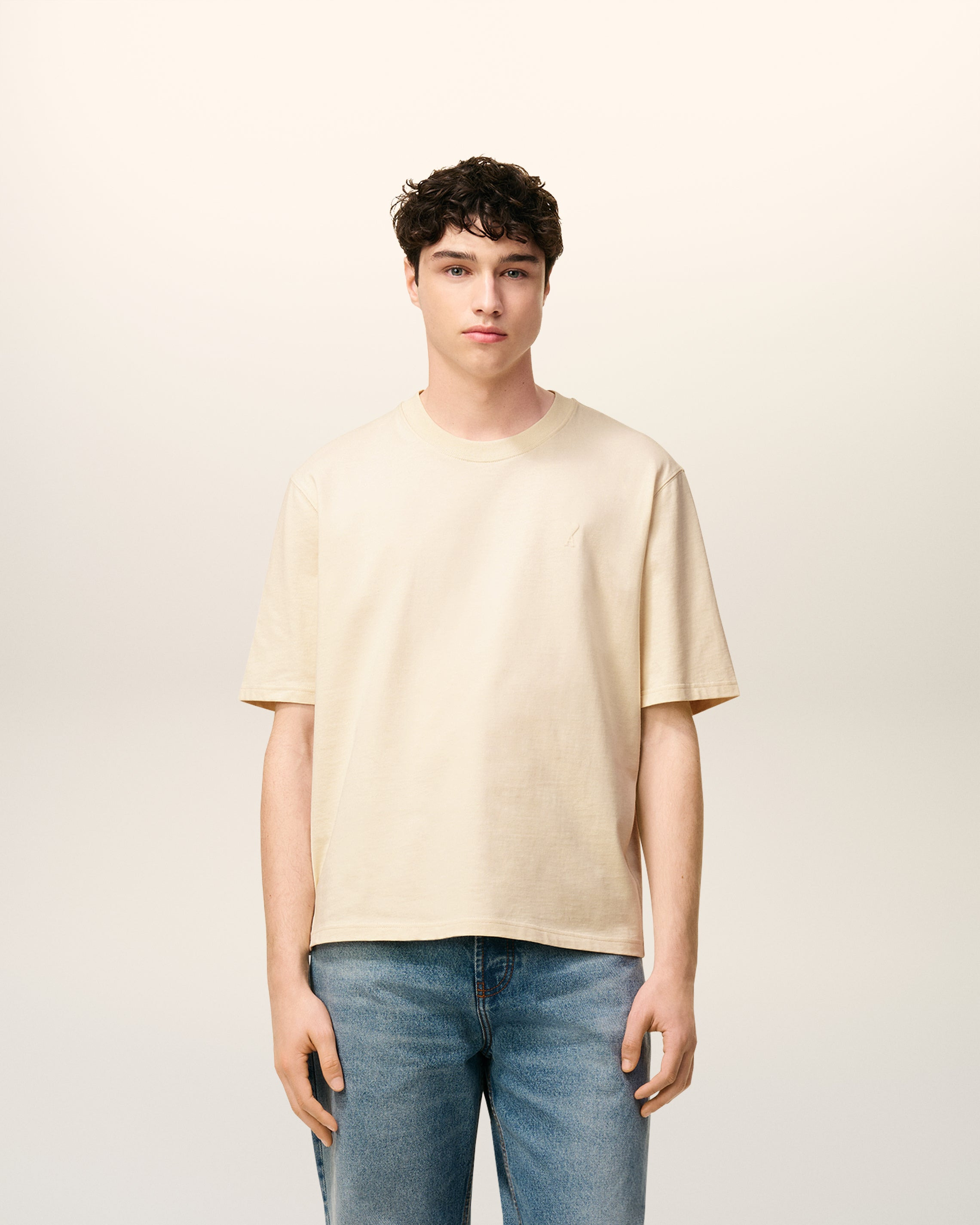 WHITE COTTON AMI DE COEUR T-SHIRT - 2