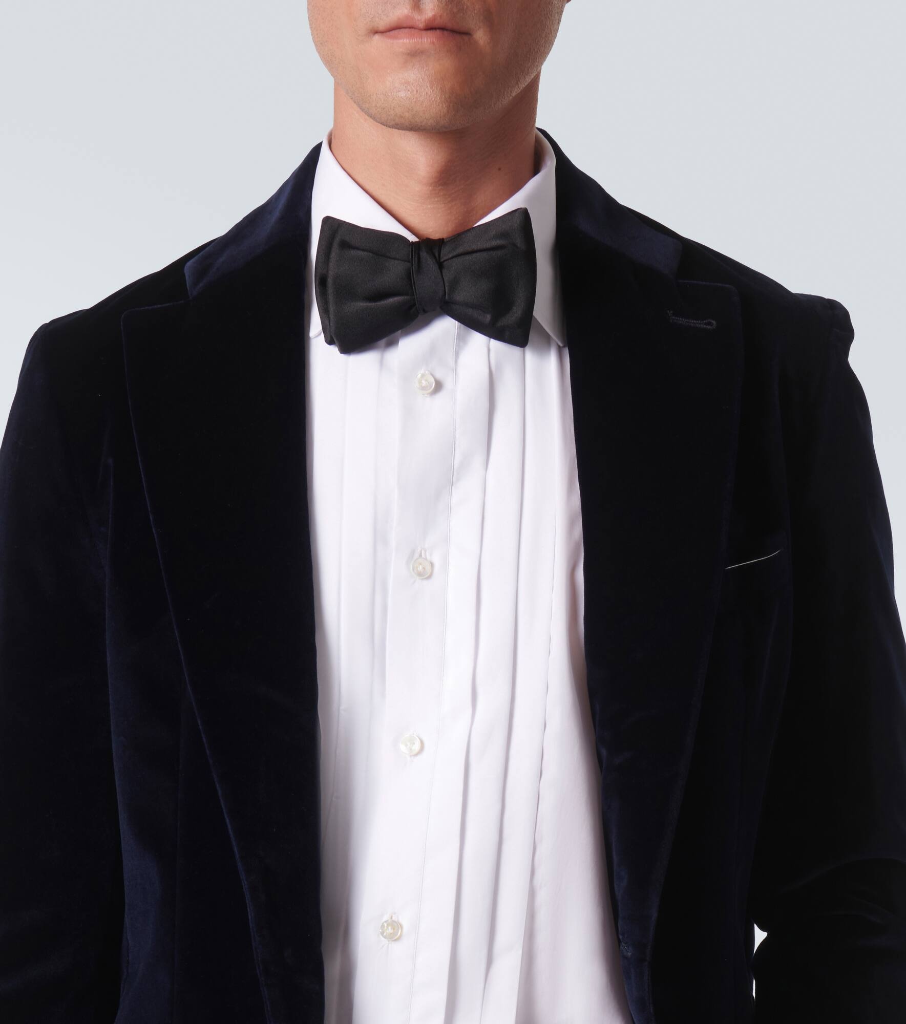 Pleated cotton tuxedo shirt - 5