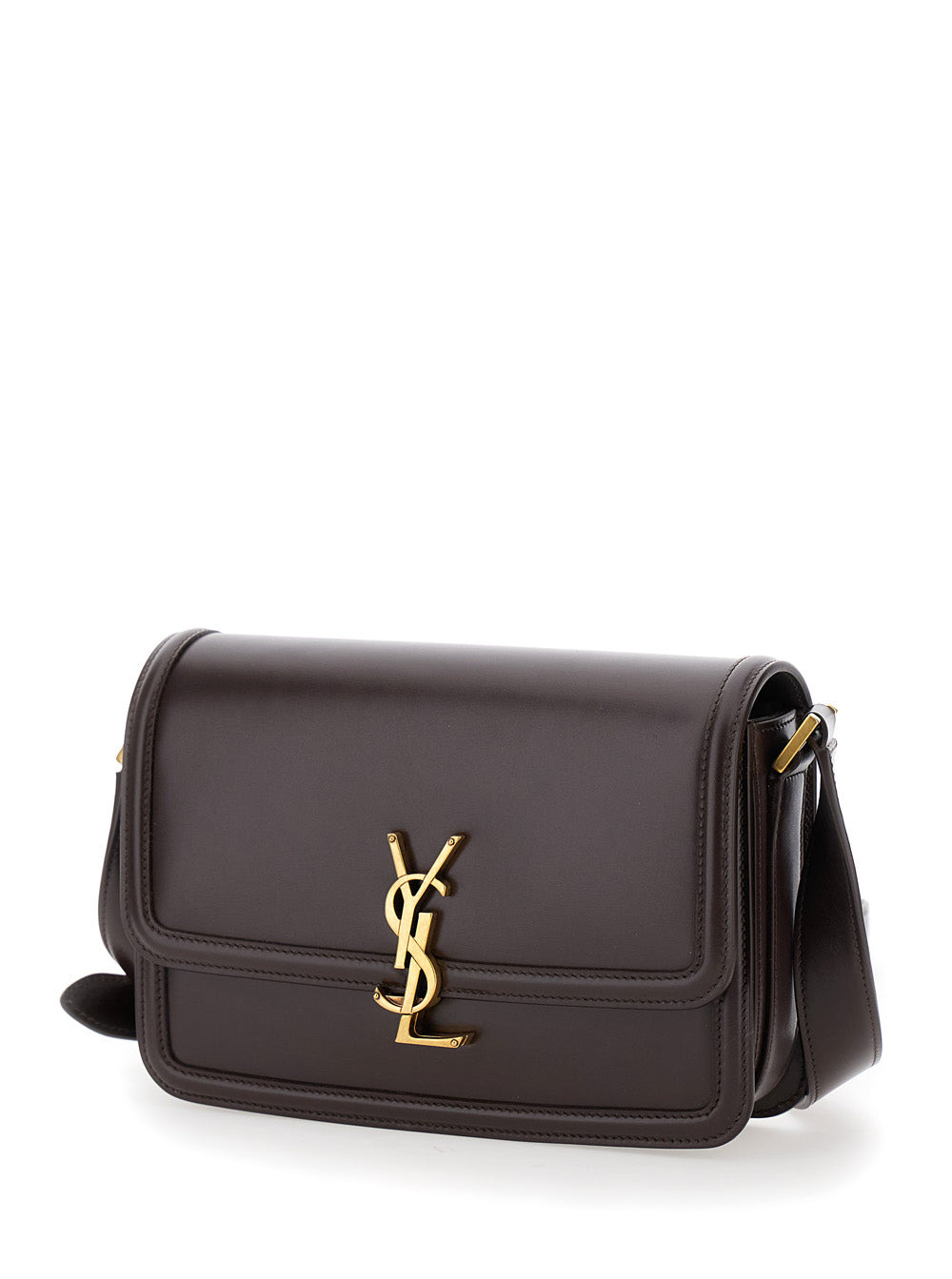 Saint Laurent Men 'Medium Solferino' Brown Satchel Bag With Cassandre In Smooth Leather Man - 2