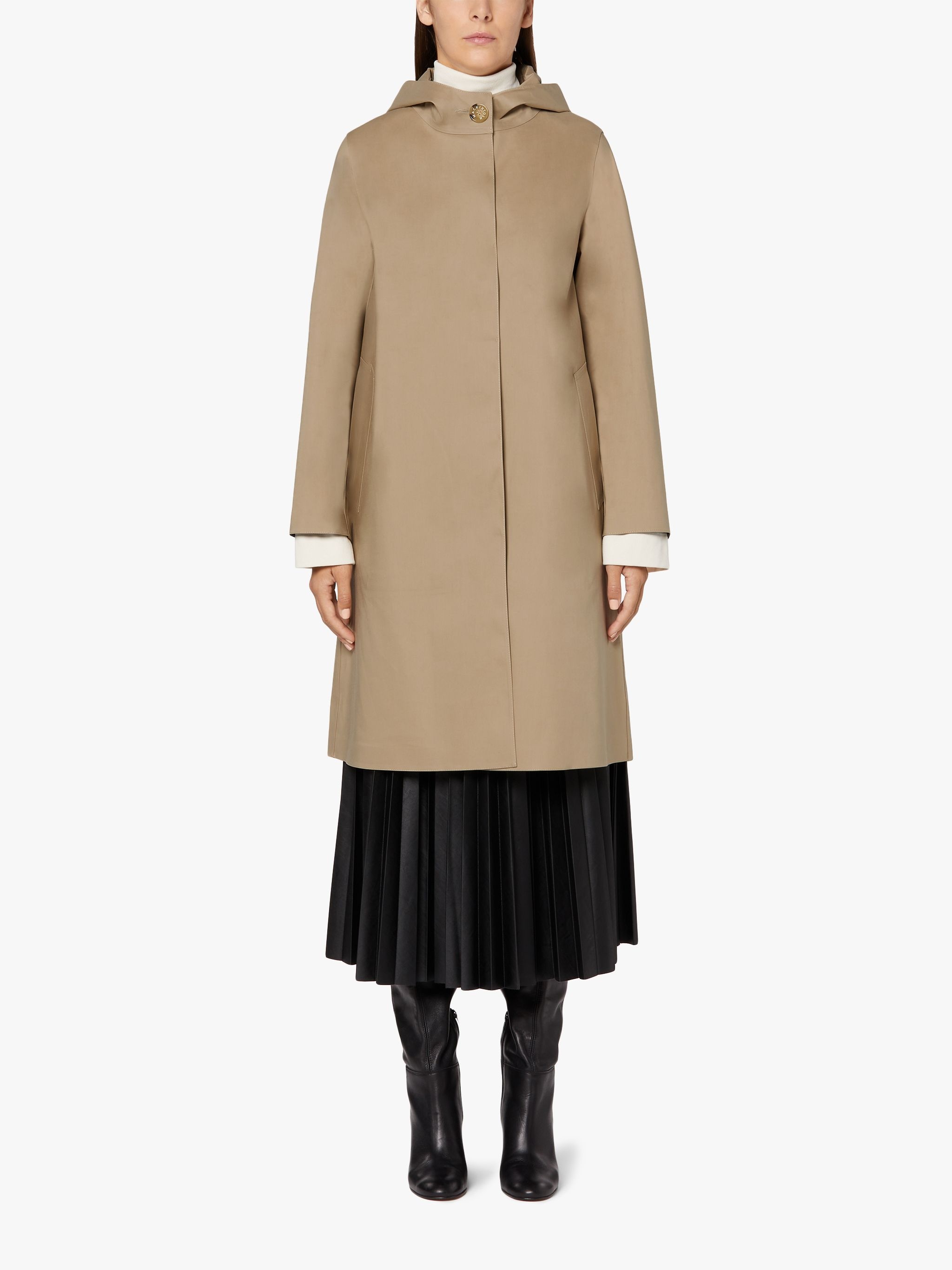 WATTEN FAWN BONDED COTTON HOODED COAT | LR-1023 - 3