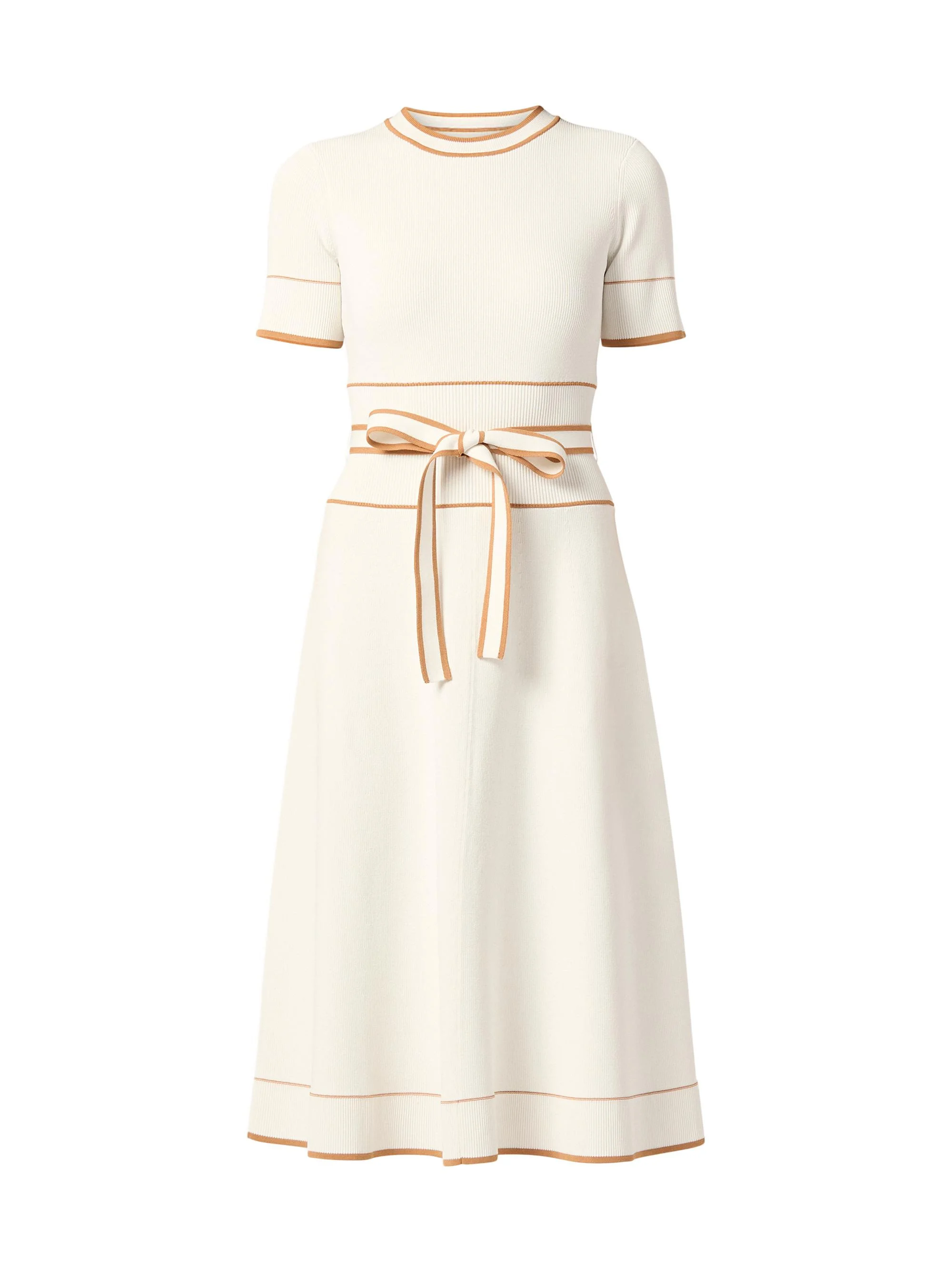 Women's Addison Belted Knit Dress - Ivory Terracotta - 1