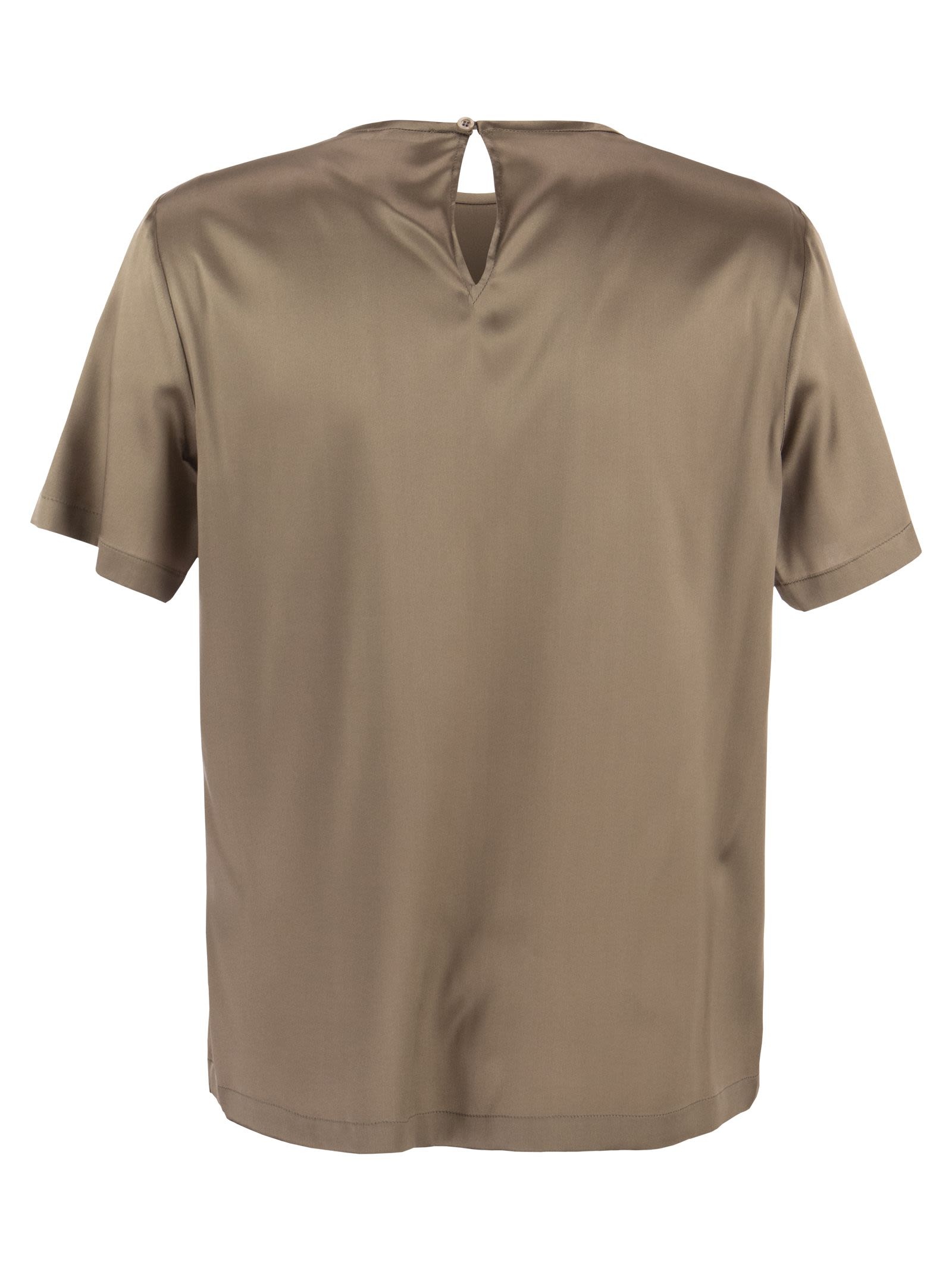 Peserico - Peserico Women Silk Satin T-Shirt - 2