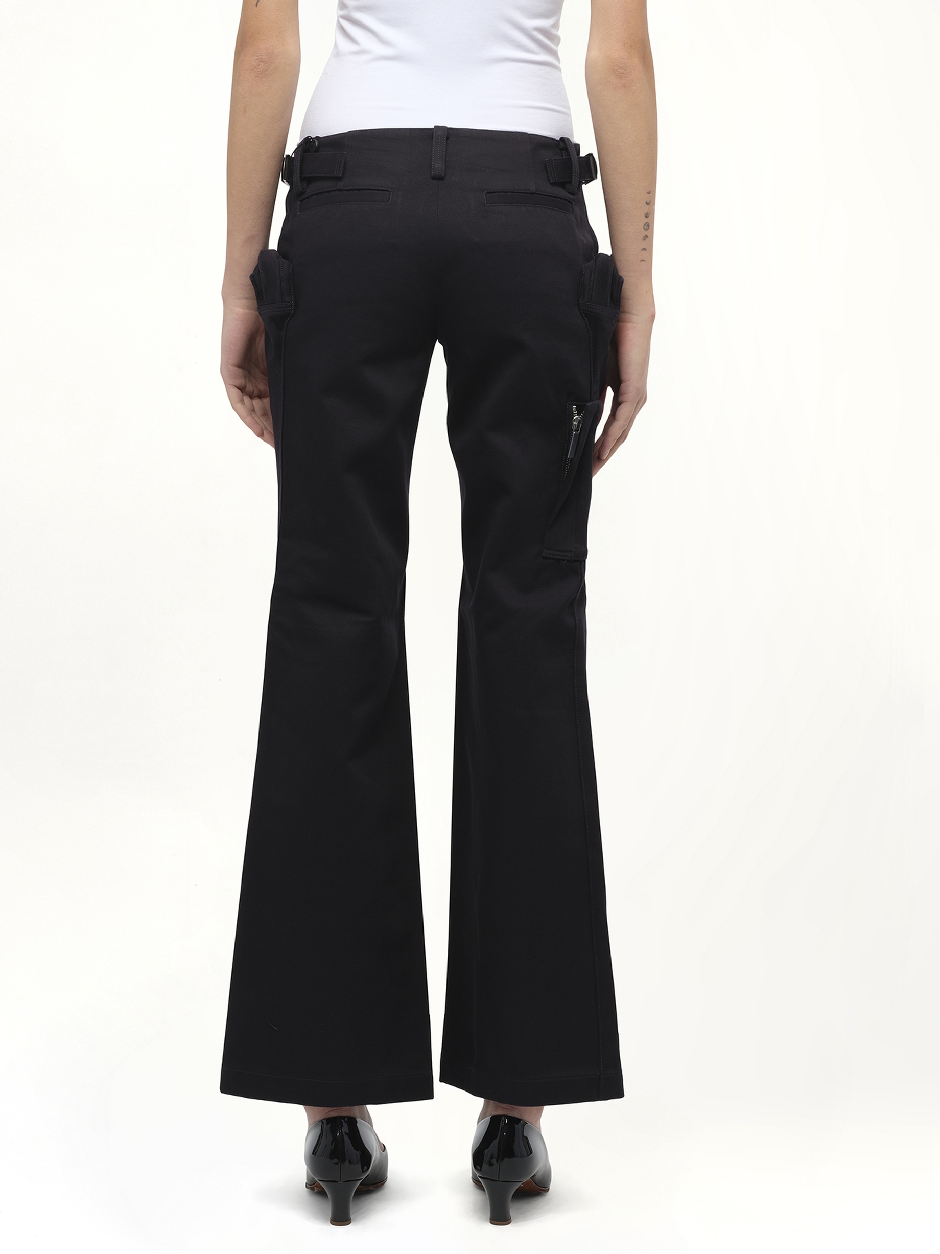 Flared Cargos in Black - 6