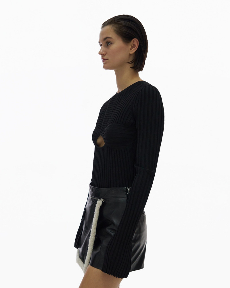 RIB BRA LONG-SLEEVE CREWNECK 5