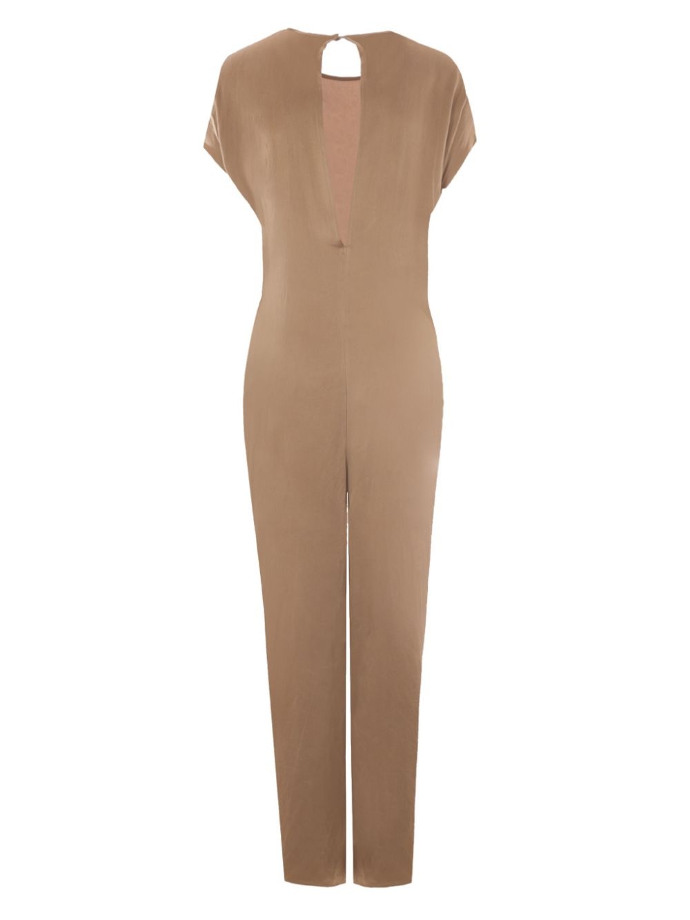 knot-detail silk jumpsuit - 2