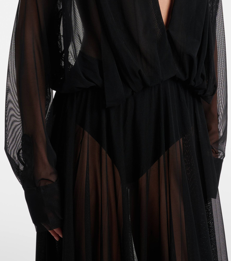 Hooded sheer maxi dress 5
