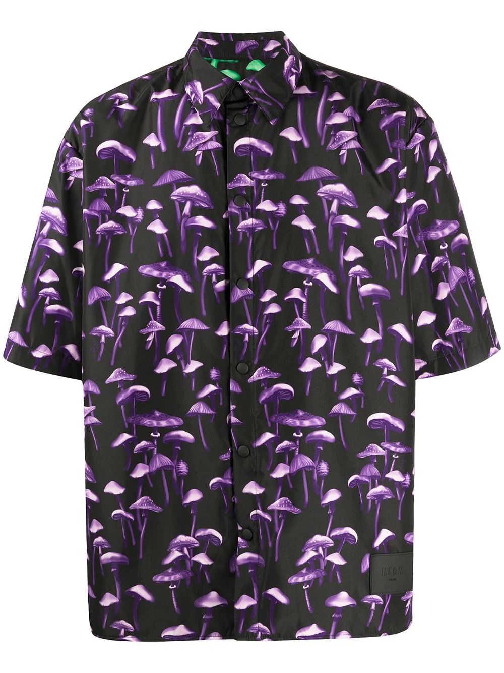 mushroom print overshirt - 1