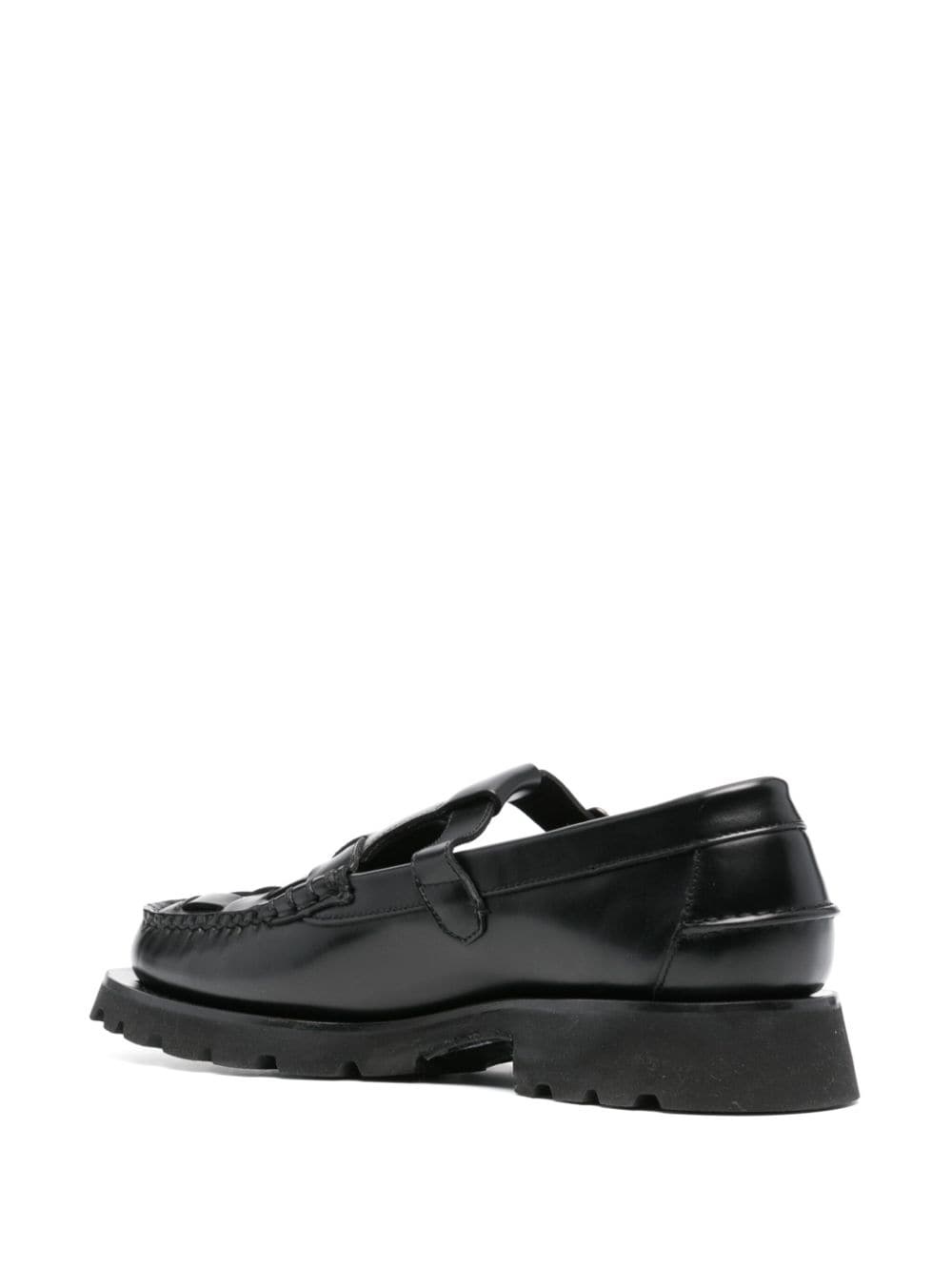Soller interwoven-design leather loafers - 5