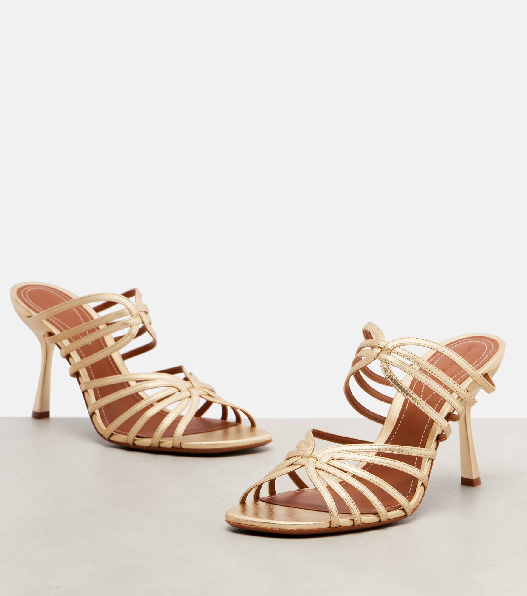 Aura 85 leather mules - 5