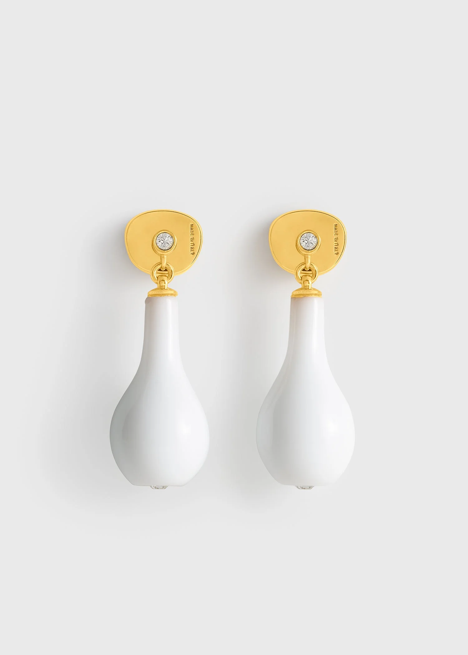 Crystal drops white/gold - 1