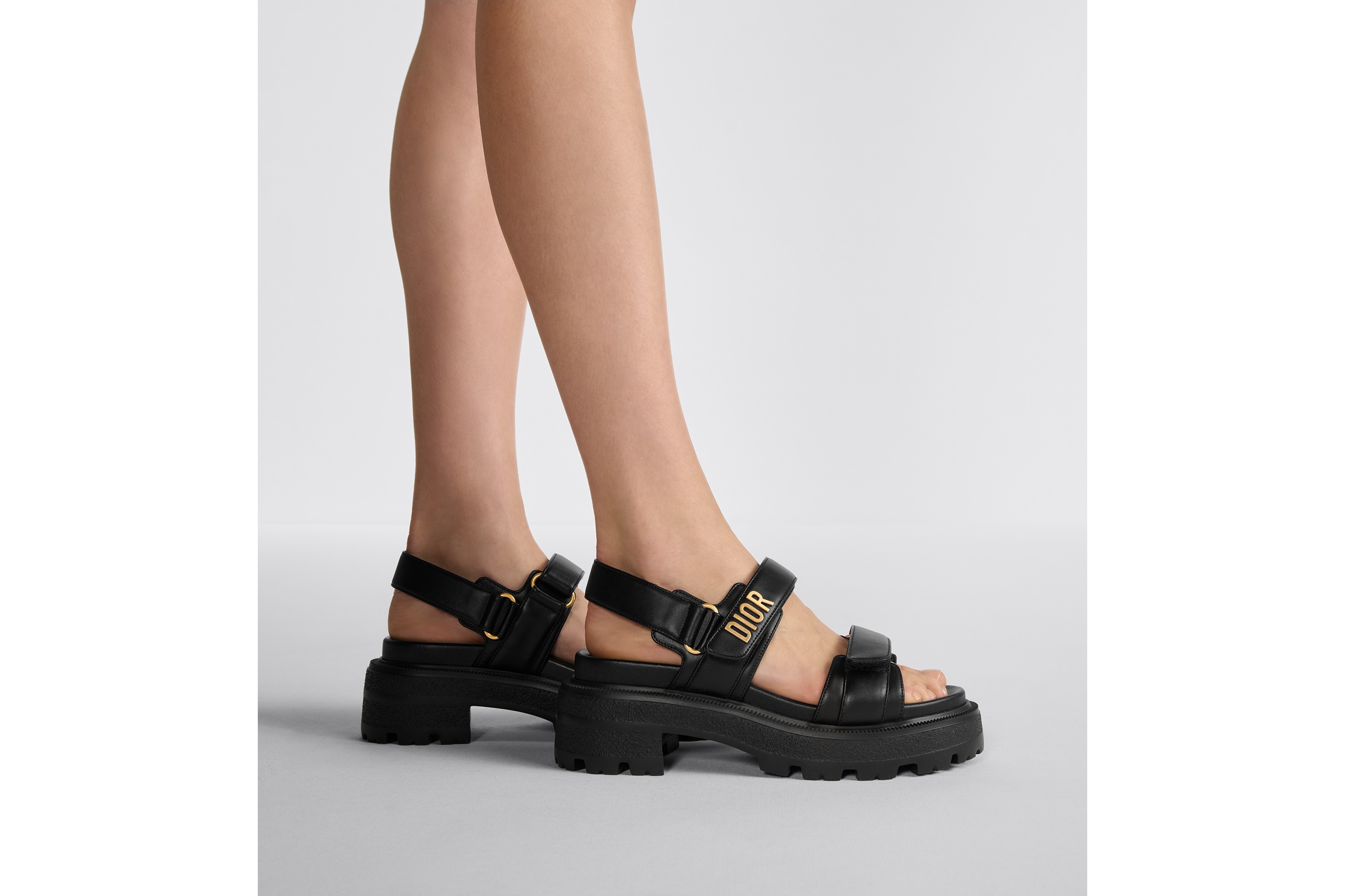 【DIOR】DIORACT PLATFORM SANDALS Dioract Platform Sandal White Lambskin | DIOR