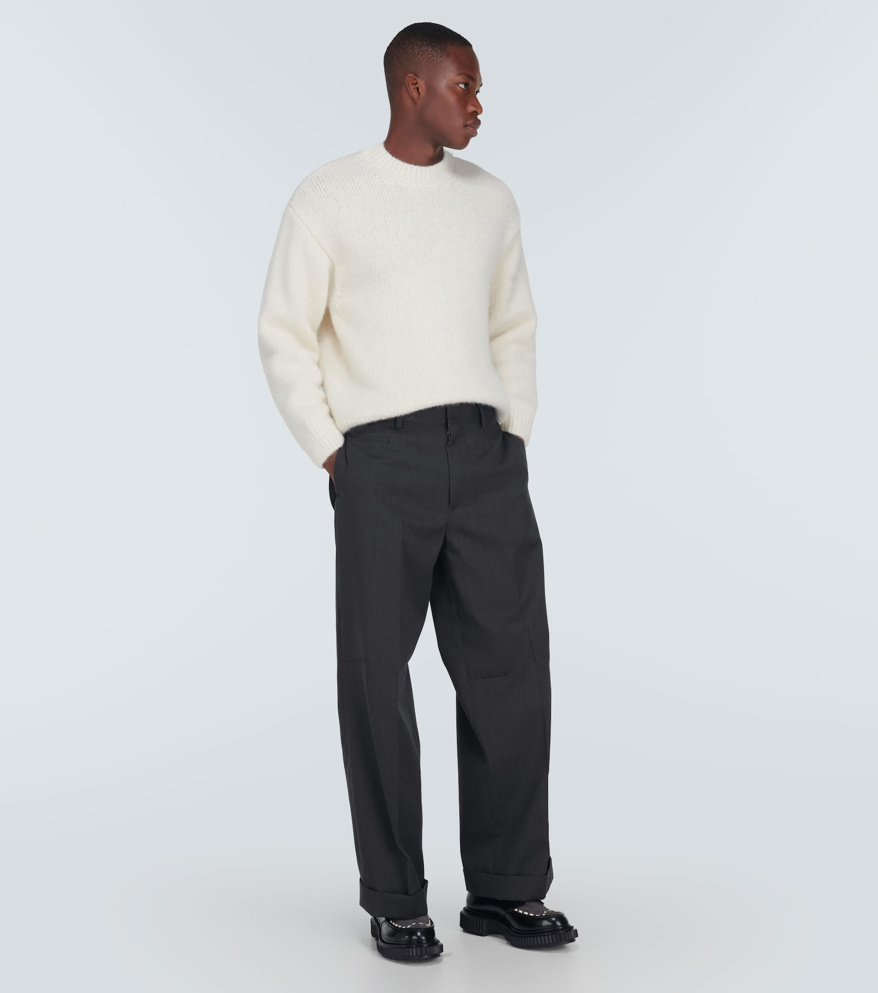 Wool straight pants - 2