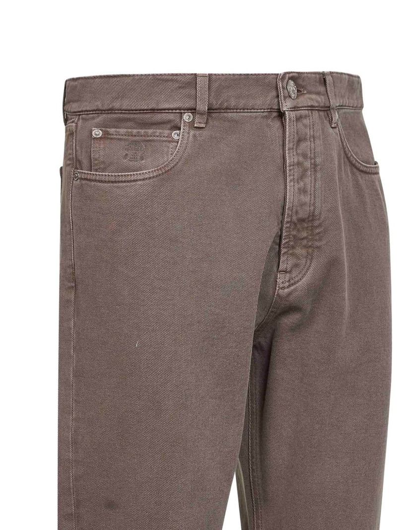 logo-patch five-pocket jeans 3