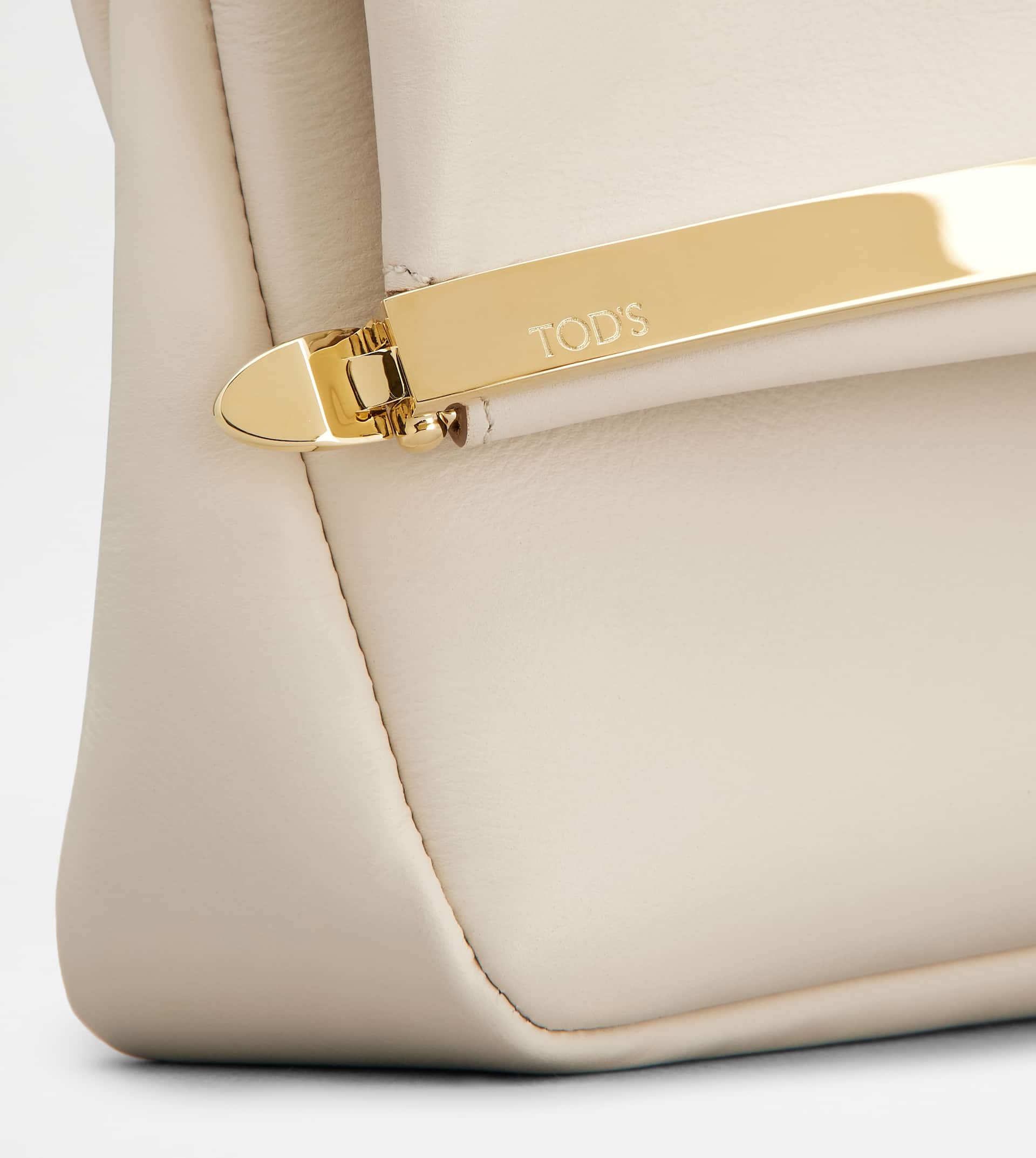 TOD'S MAGENTA BAG FLAP BAG IN LEATHER SMALL - WHITE - 6