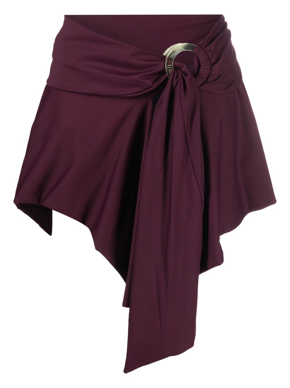 asymmetric draped-design miniskirt - 1