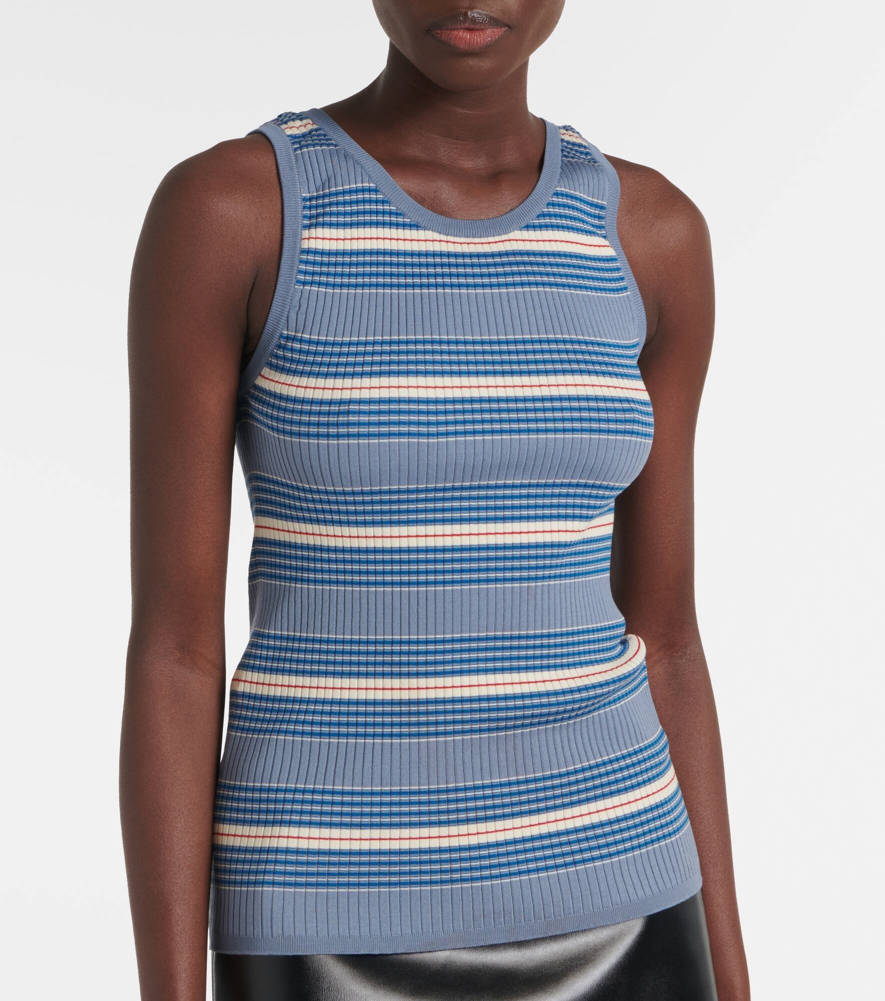 Cotton ribbed-knit tank top - 6